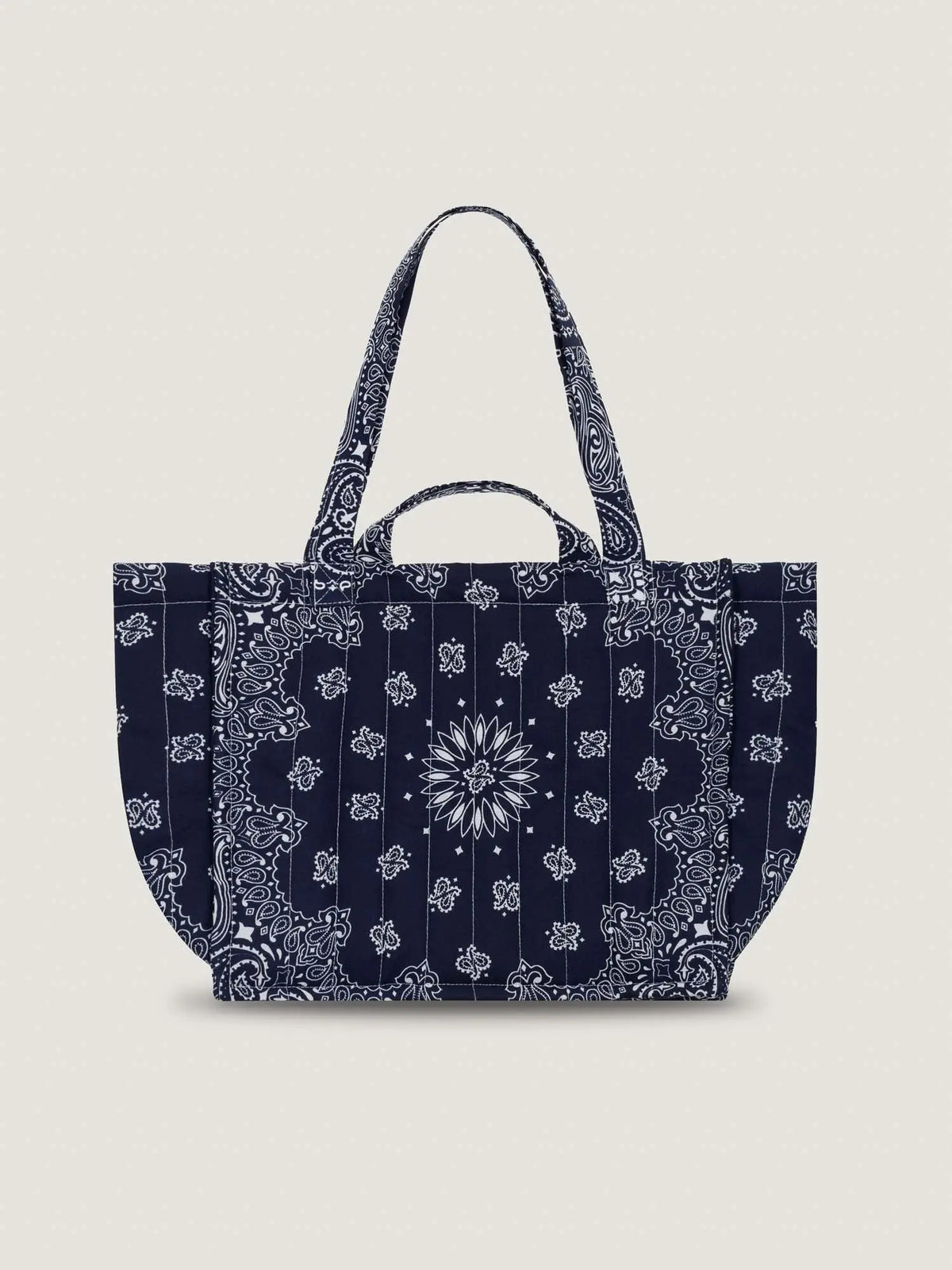 Moyen Cabas Matelassé - HAPPY FACE - All Navy