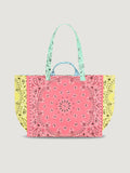 Moyen Cabas Matelassé - LOVE - Strawberry Pink / Colorblock