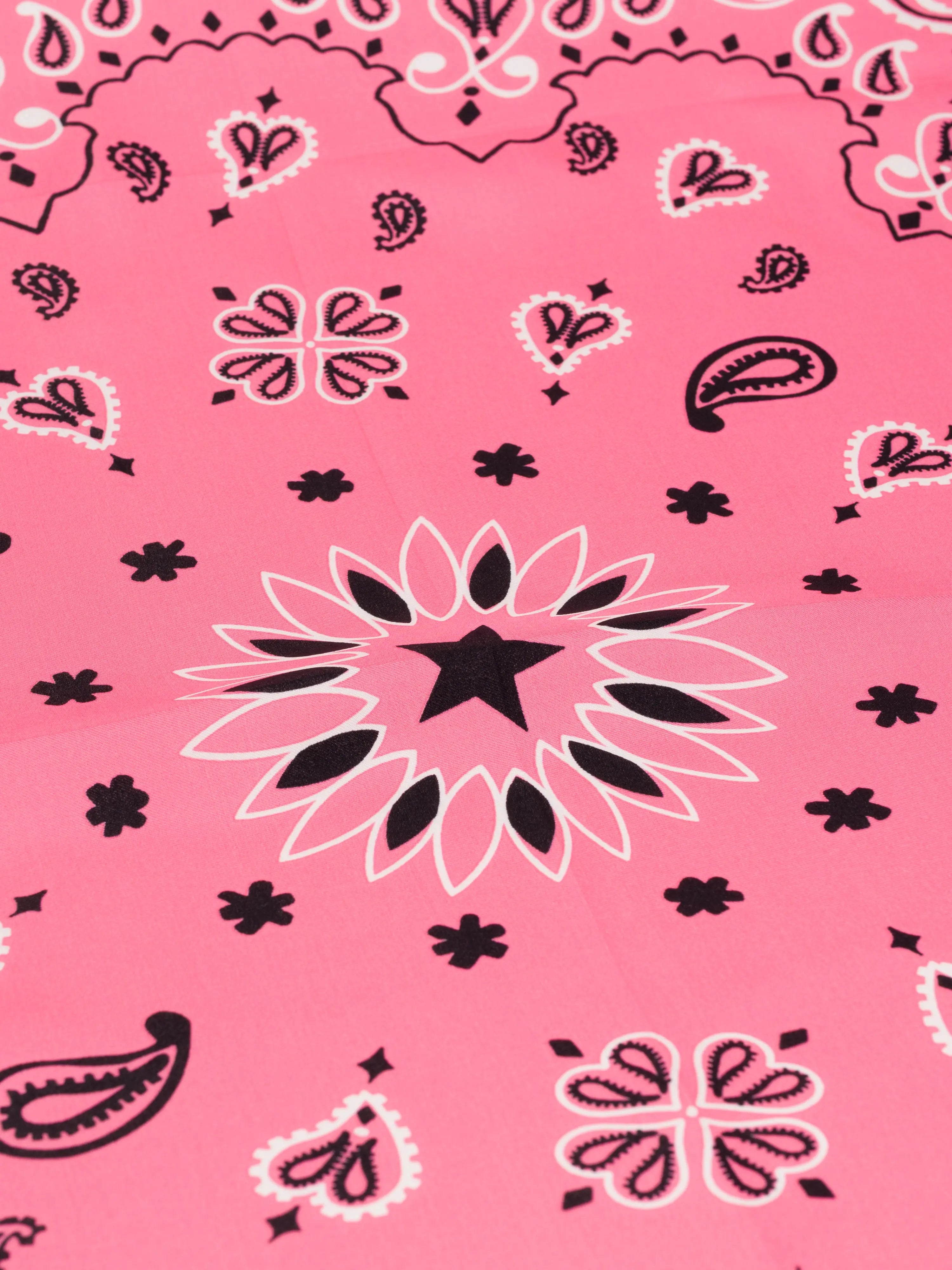 Silk Bandana - STAR - PINK - Large Size