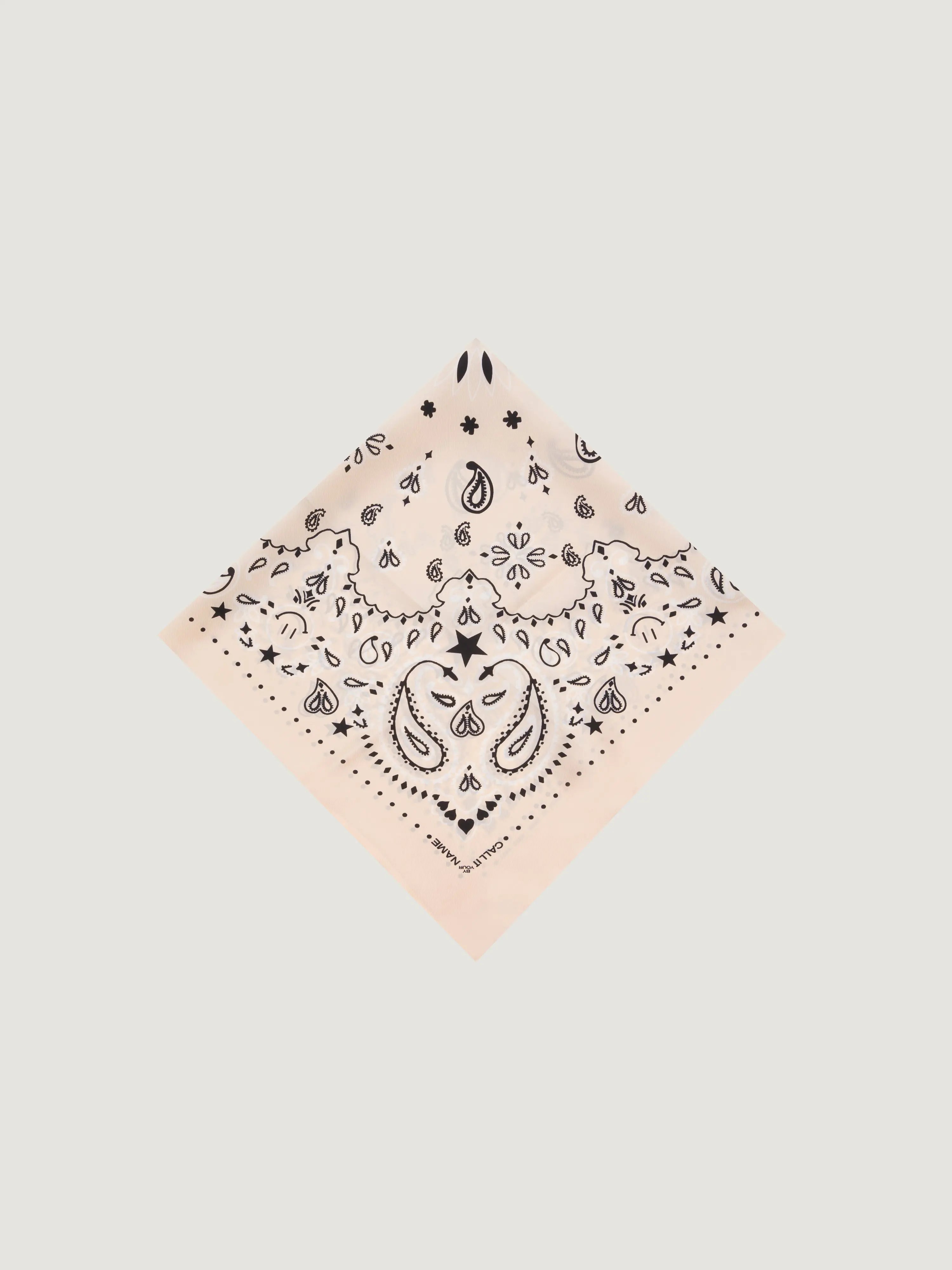 Silk Bandana - STAR - ECRU - Large Size