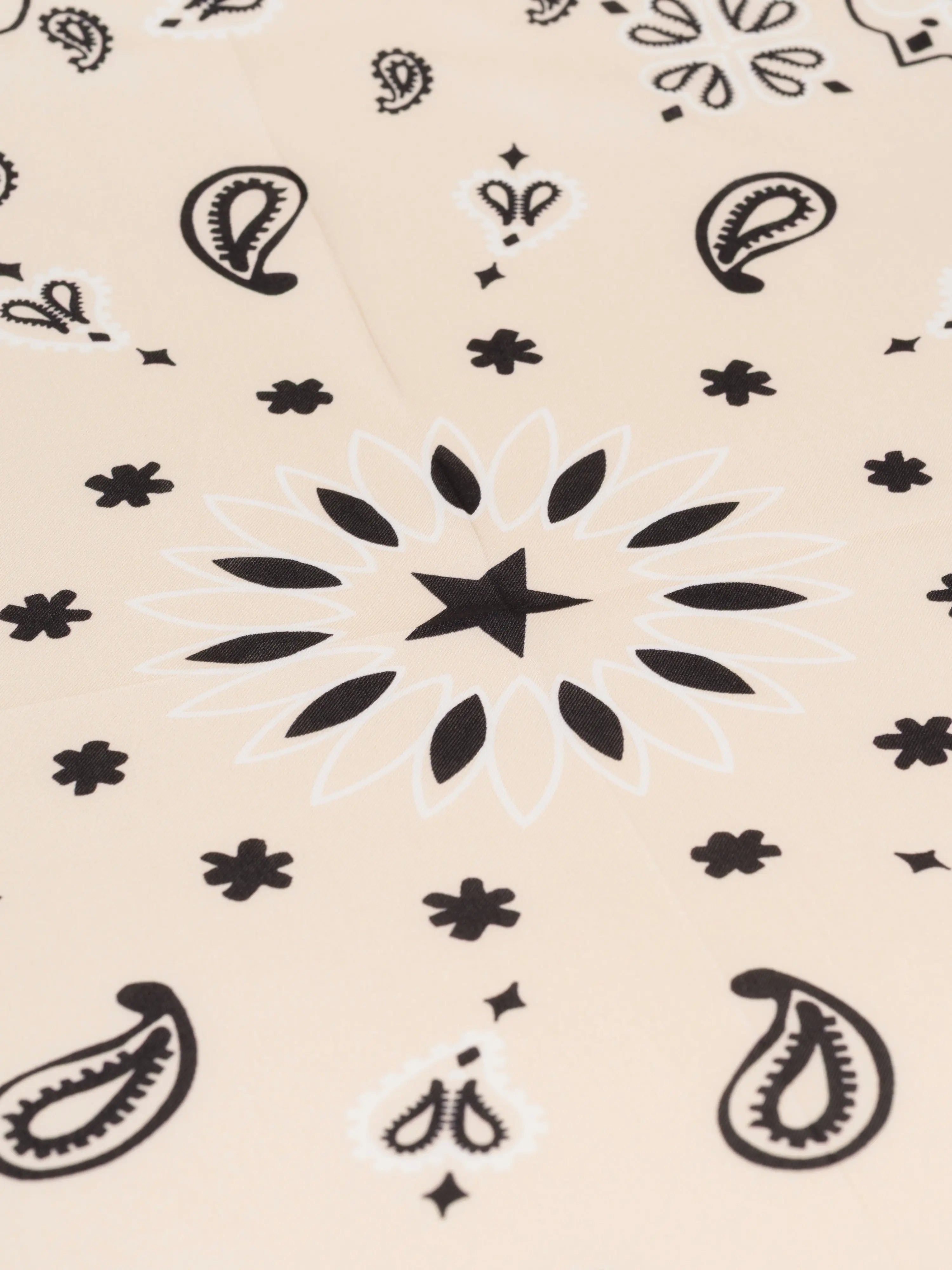 Silk Bandana - STAR - ECRU - Large Size