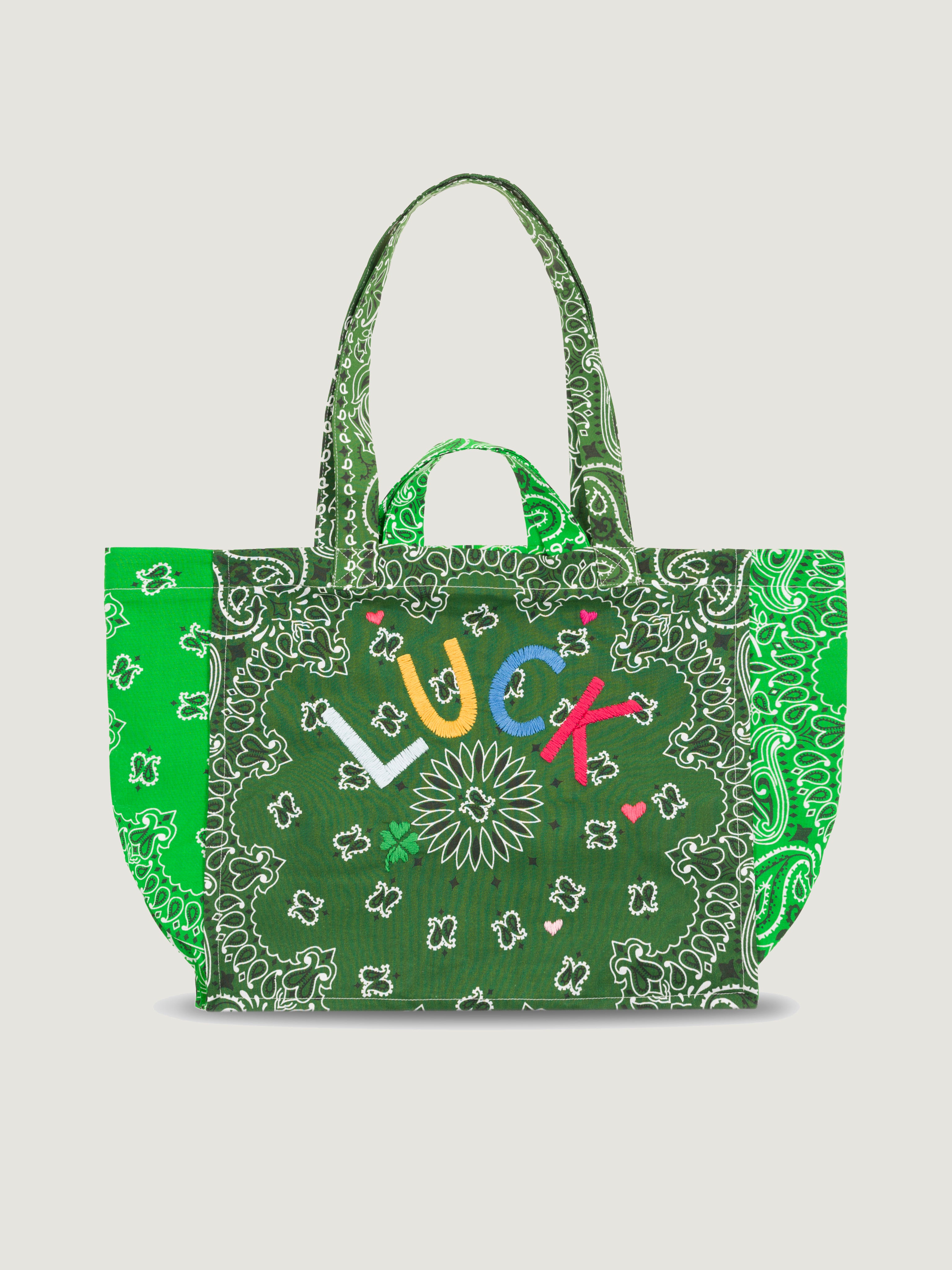 Medium Cabas Tote - LUCK - Weekend Green / Grass Green