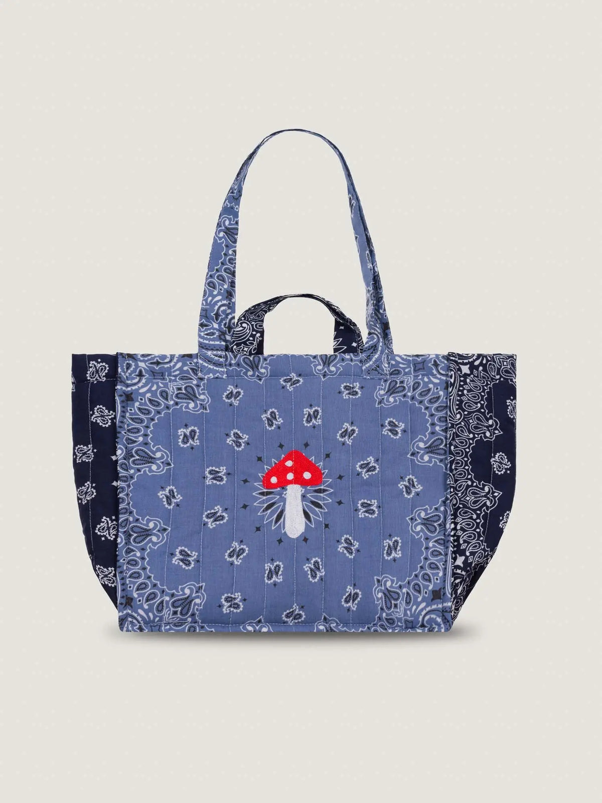 Moyen Cabas Matelassé - CHAMPIGNON - Chambray / Navy