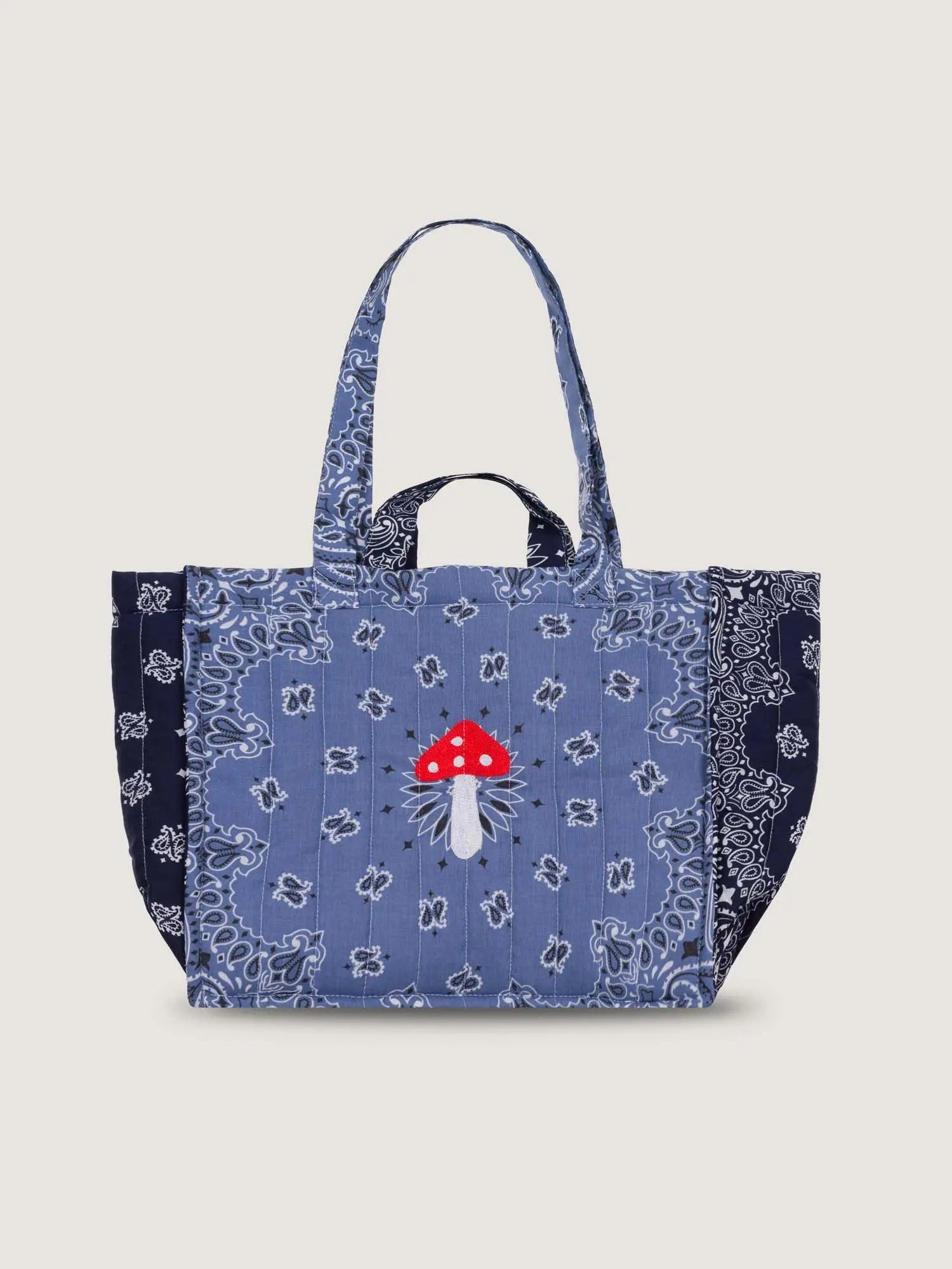 Moyen Cabas Matelassé - CHAMPIGNON - Chambray / Navy