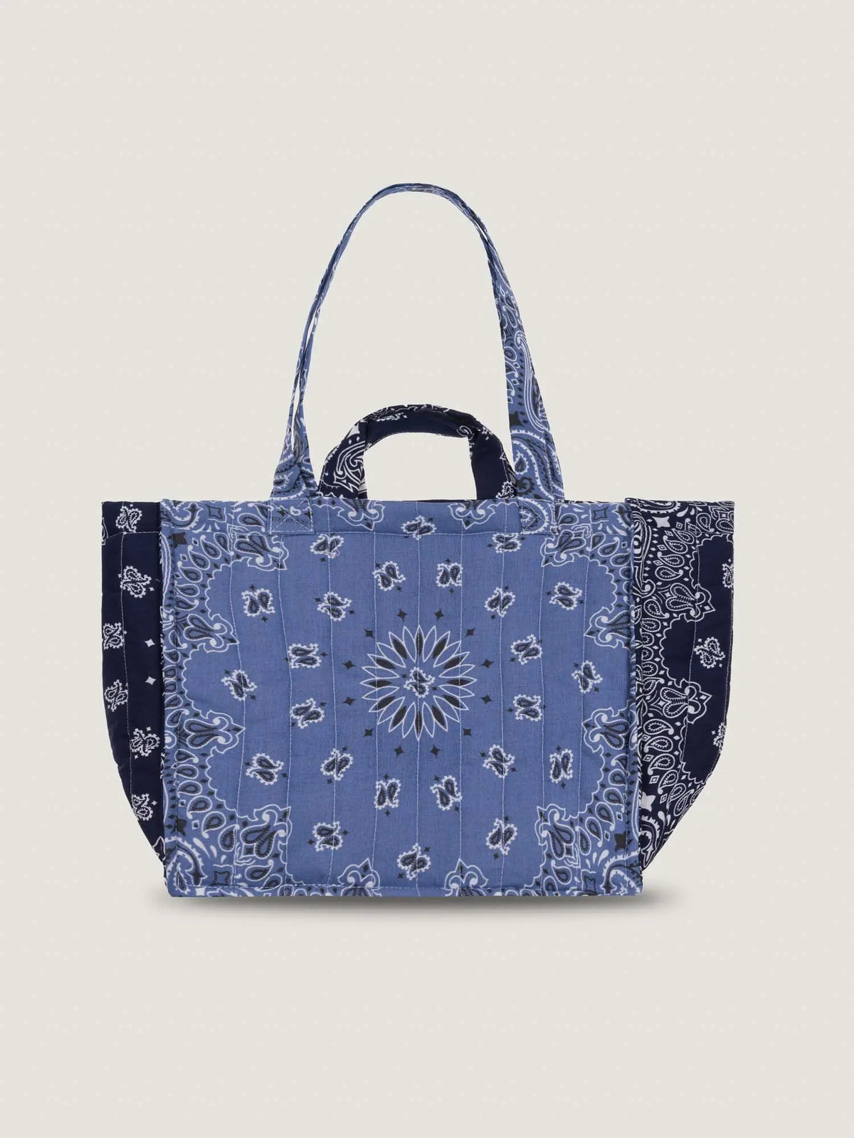 Moyen Cabas Matelassé - CHAMPIGNON - Chambray / Navy
