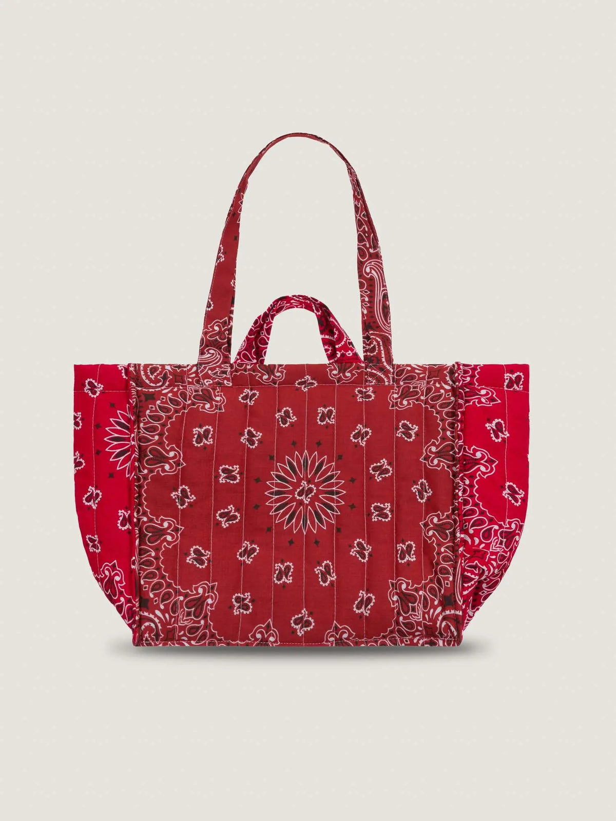 Moyen Cabas Matelassé - COEUR - Vintage Red / Real Red
