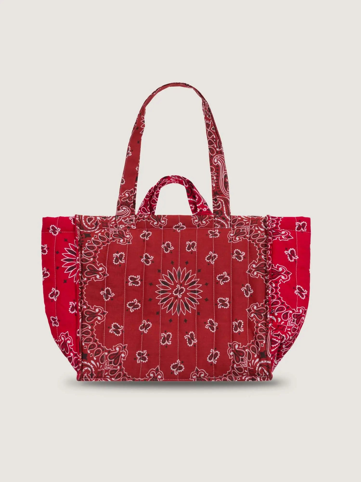 Moyen Cabas Matelassé - COEUR - Vintage Red / Real Red