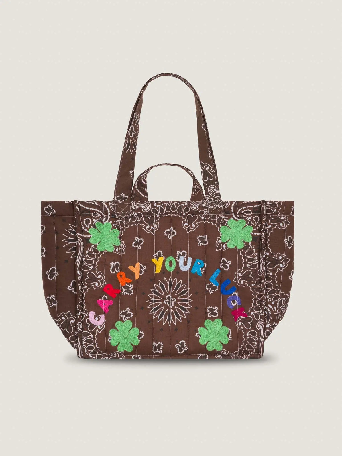Moyen Cabas Matelassé - CARRY YOUR LUCK - All Marron - Précommande