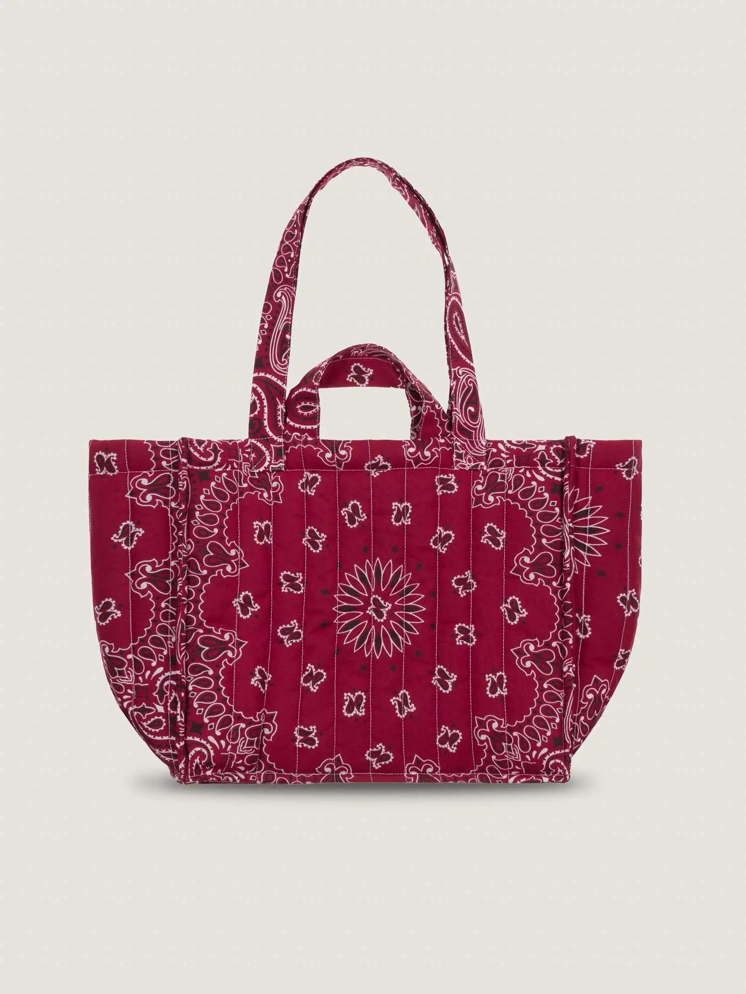 Medium Padded Tote Bag - HAPPY FACE - All Bordeaux