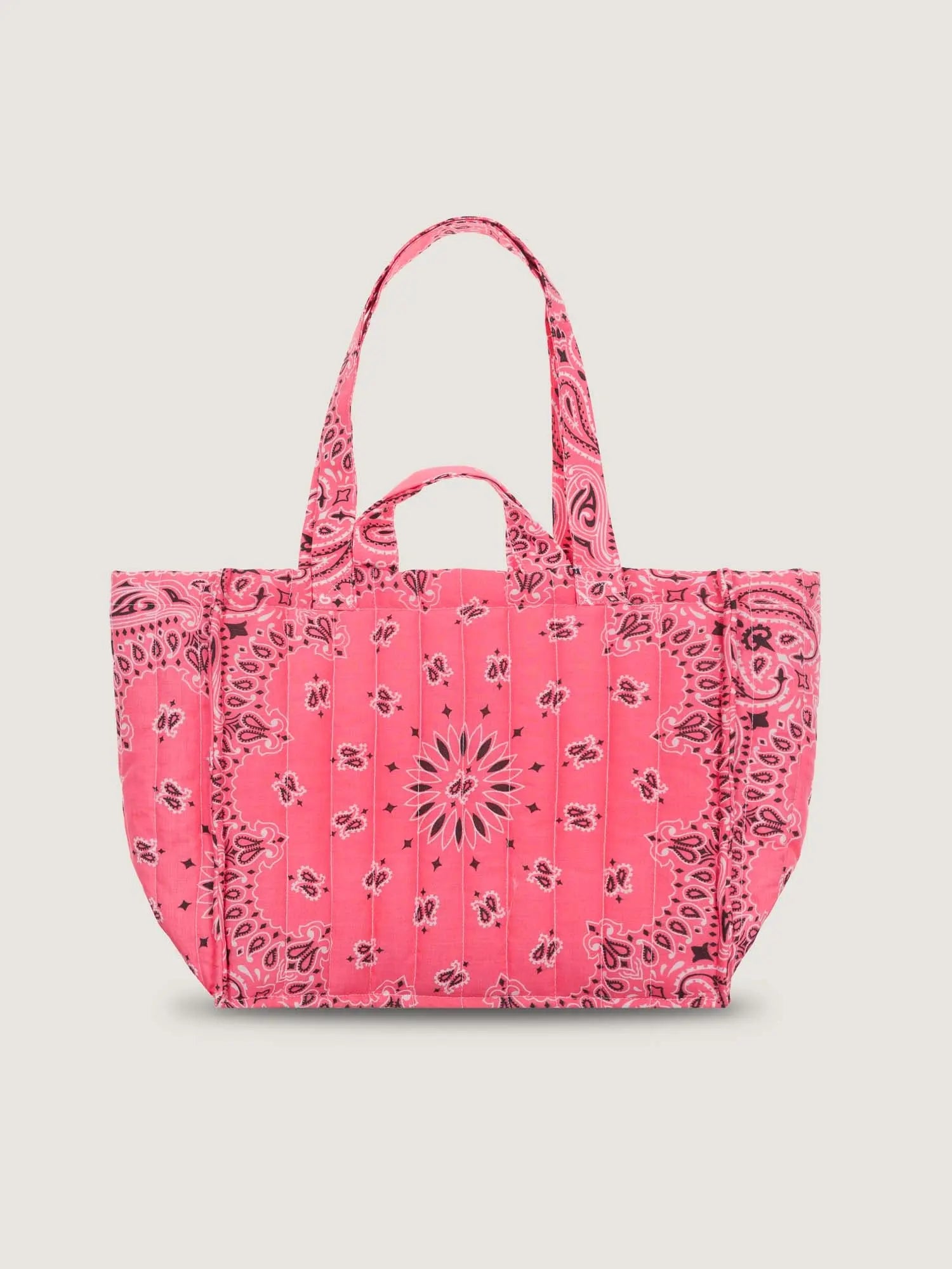 Medium Quilted Tote Bag - HAPPY FACE - All Strawberry
