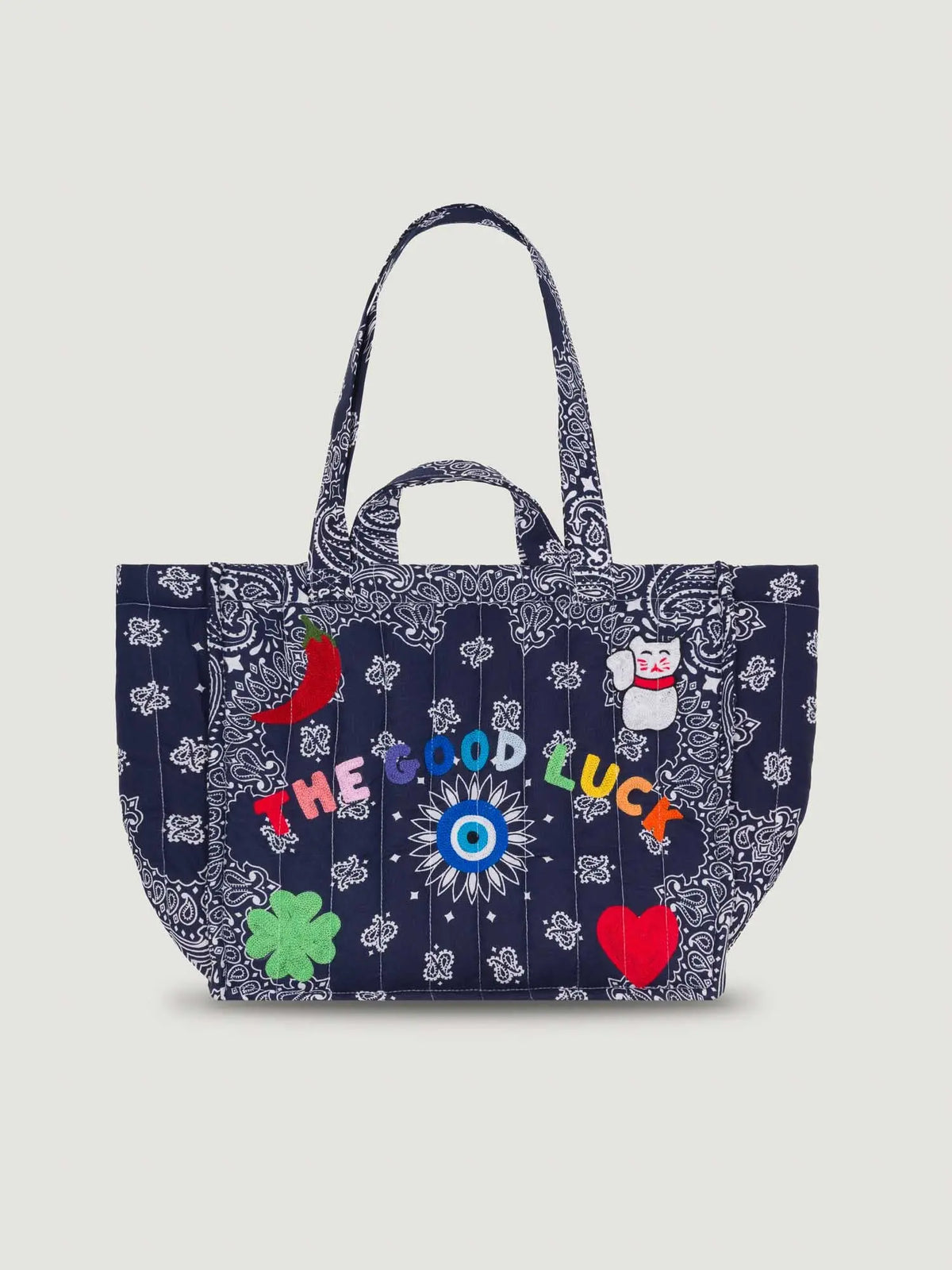Moyen Cabas Matelassé - THE GOOD LUCK - All Navy