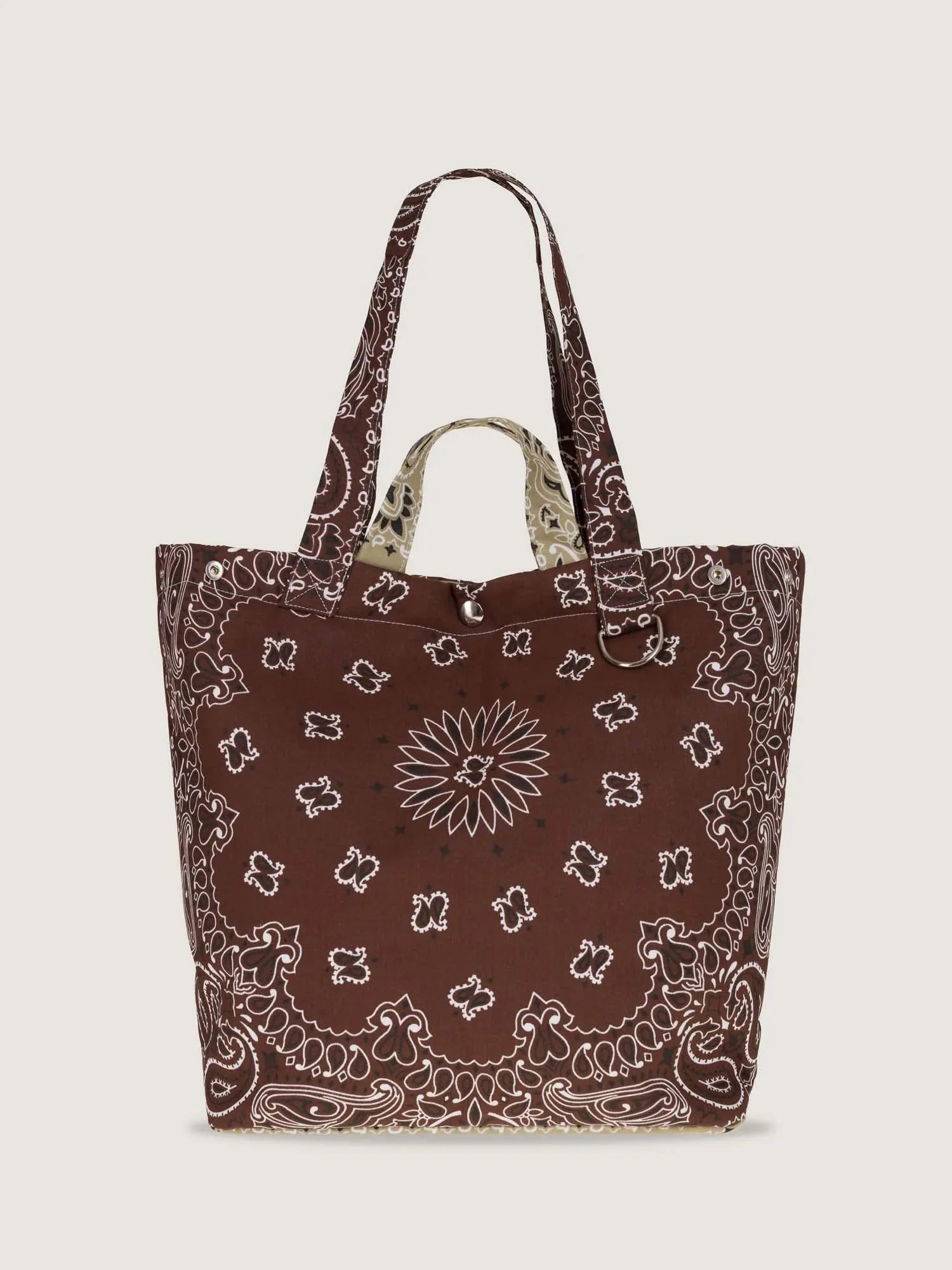 Sac Maxi Tote -  Marron / Beige