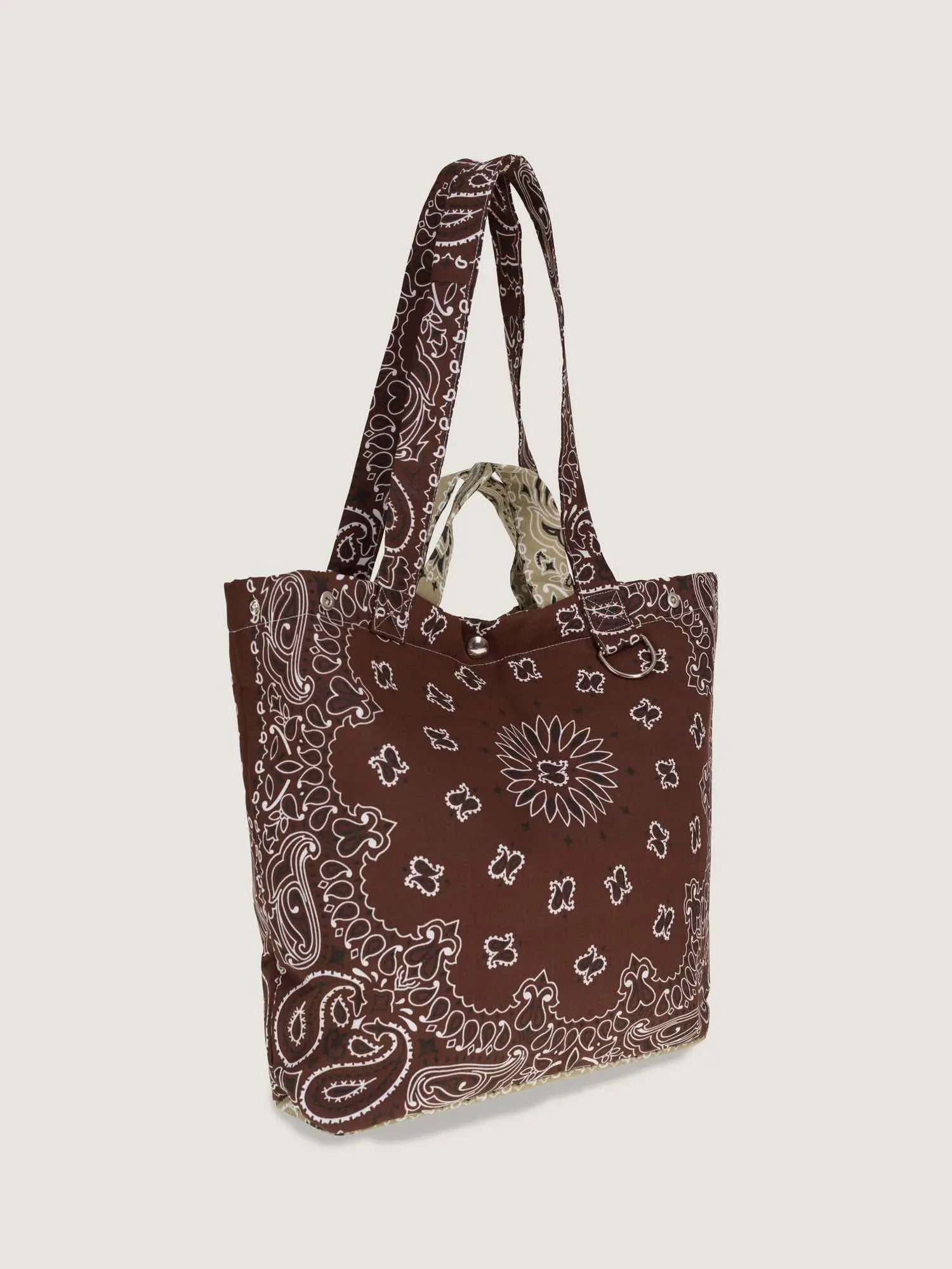 Sac Maxi Tote -  Marron / Beige