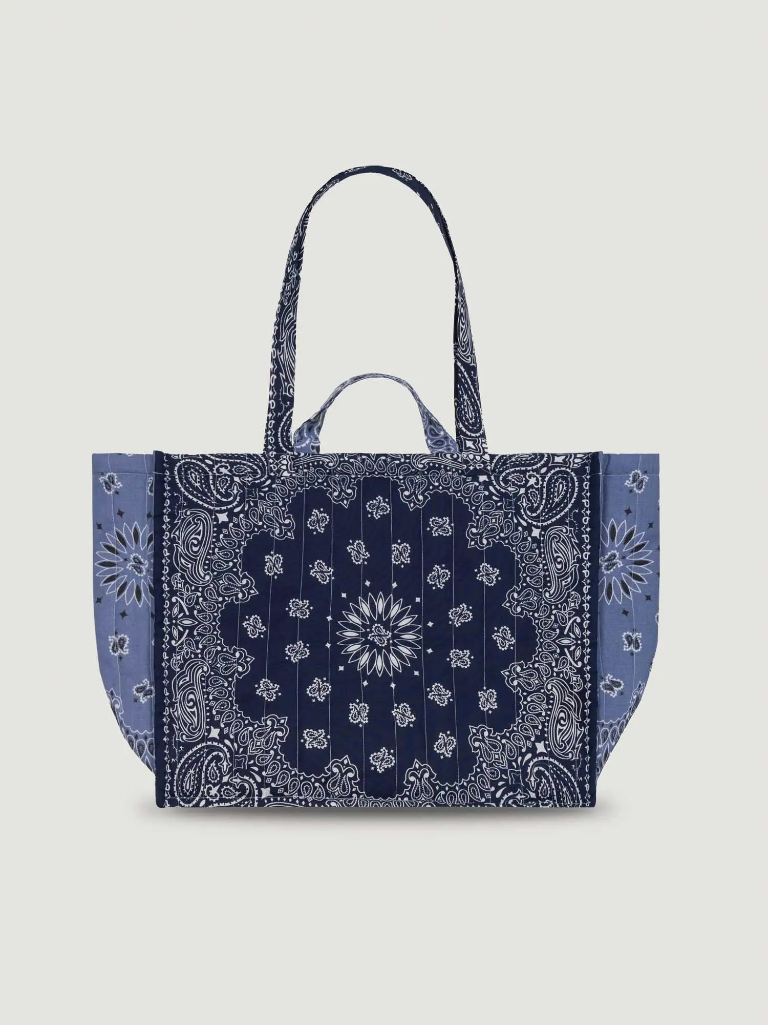Moyen Cabas Matelassé - LOVE - Navy / Chambray