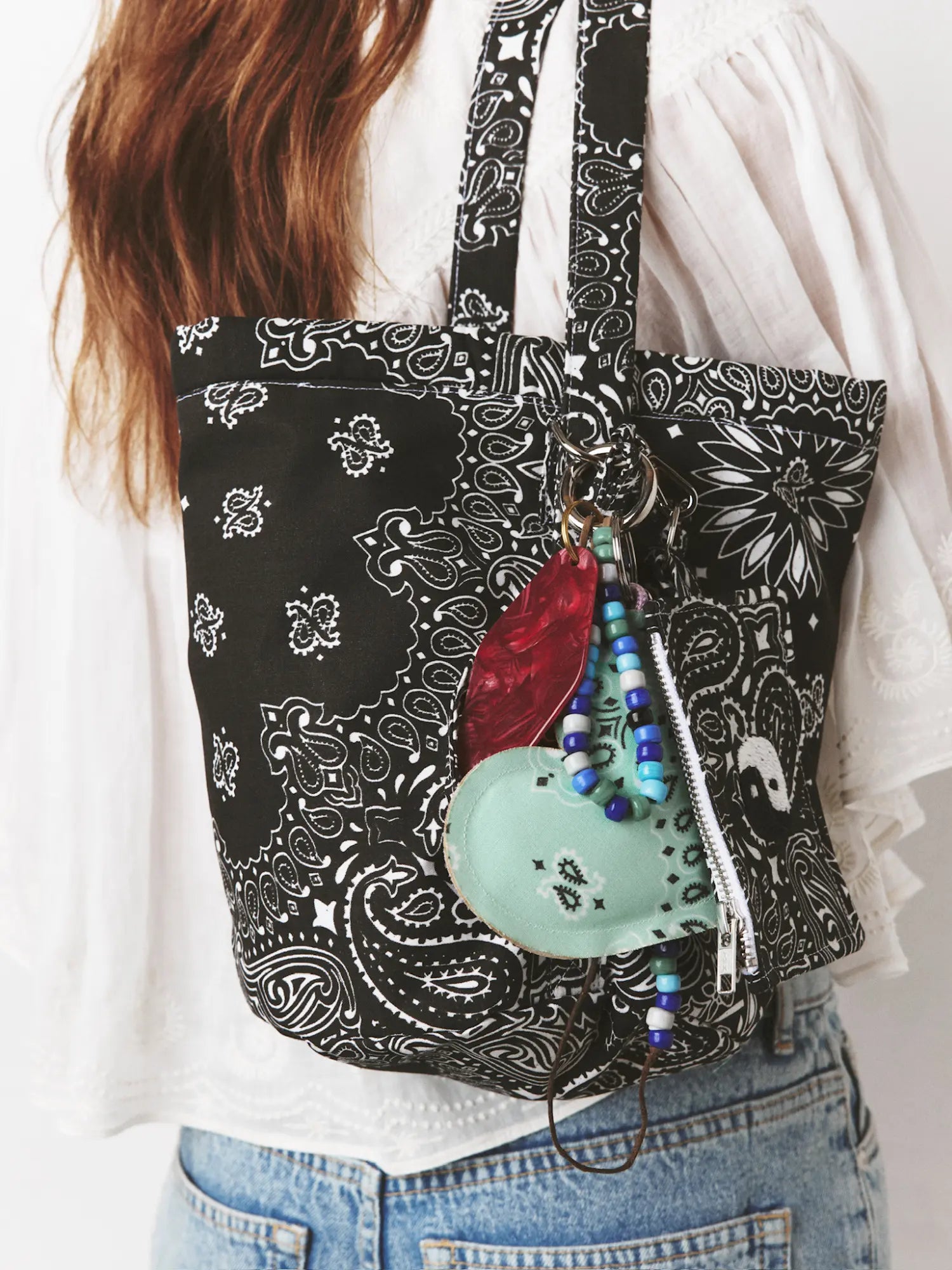 Key Ring - HEART - Lilac / Mint