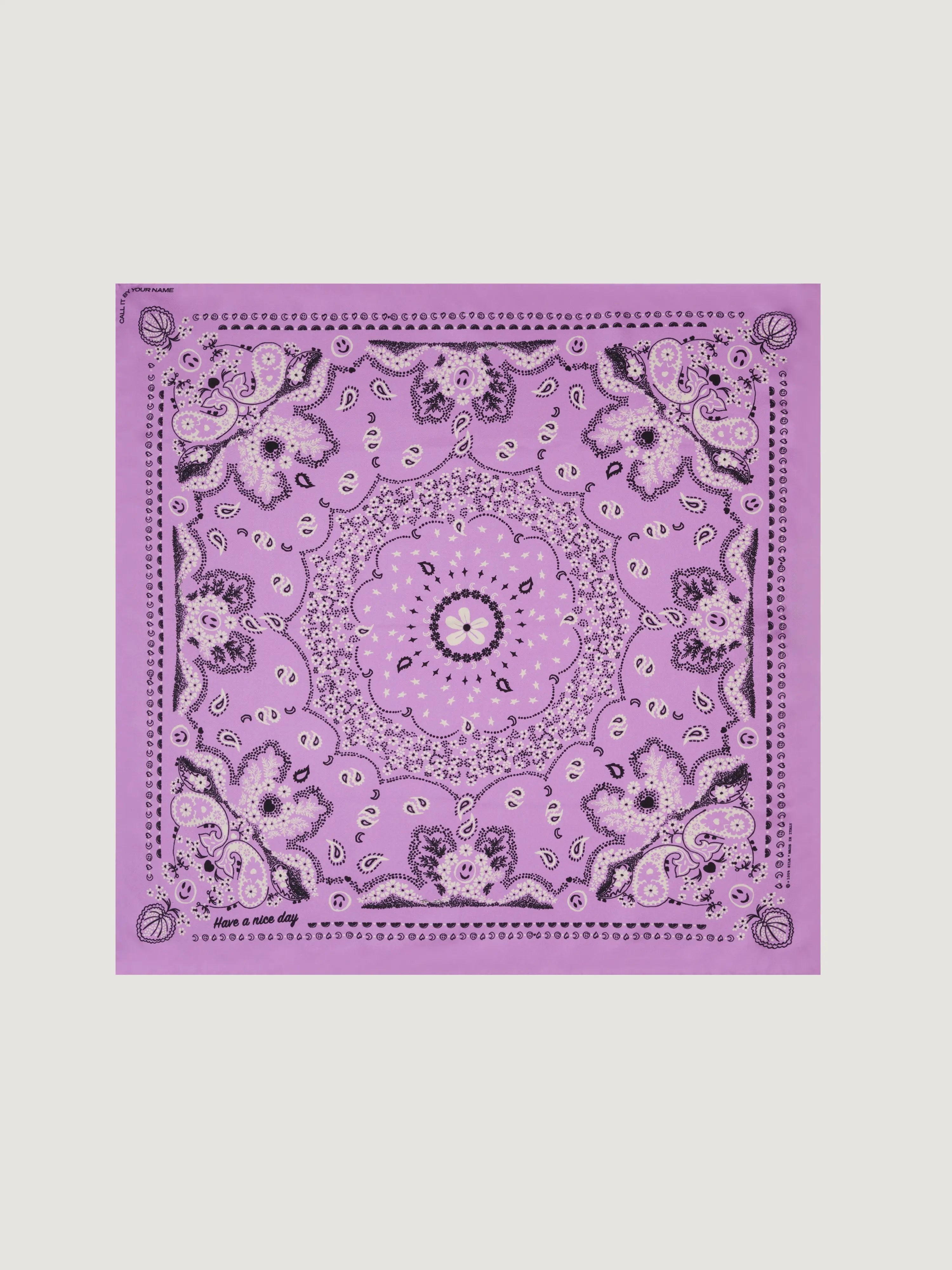 Bandana en Soie - LAVANDE - Petit Modèle