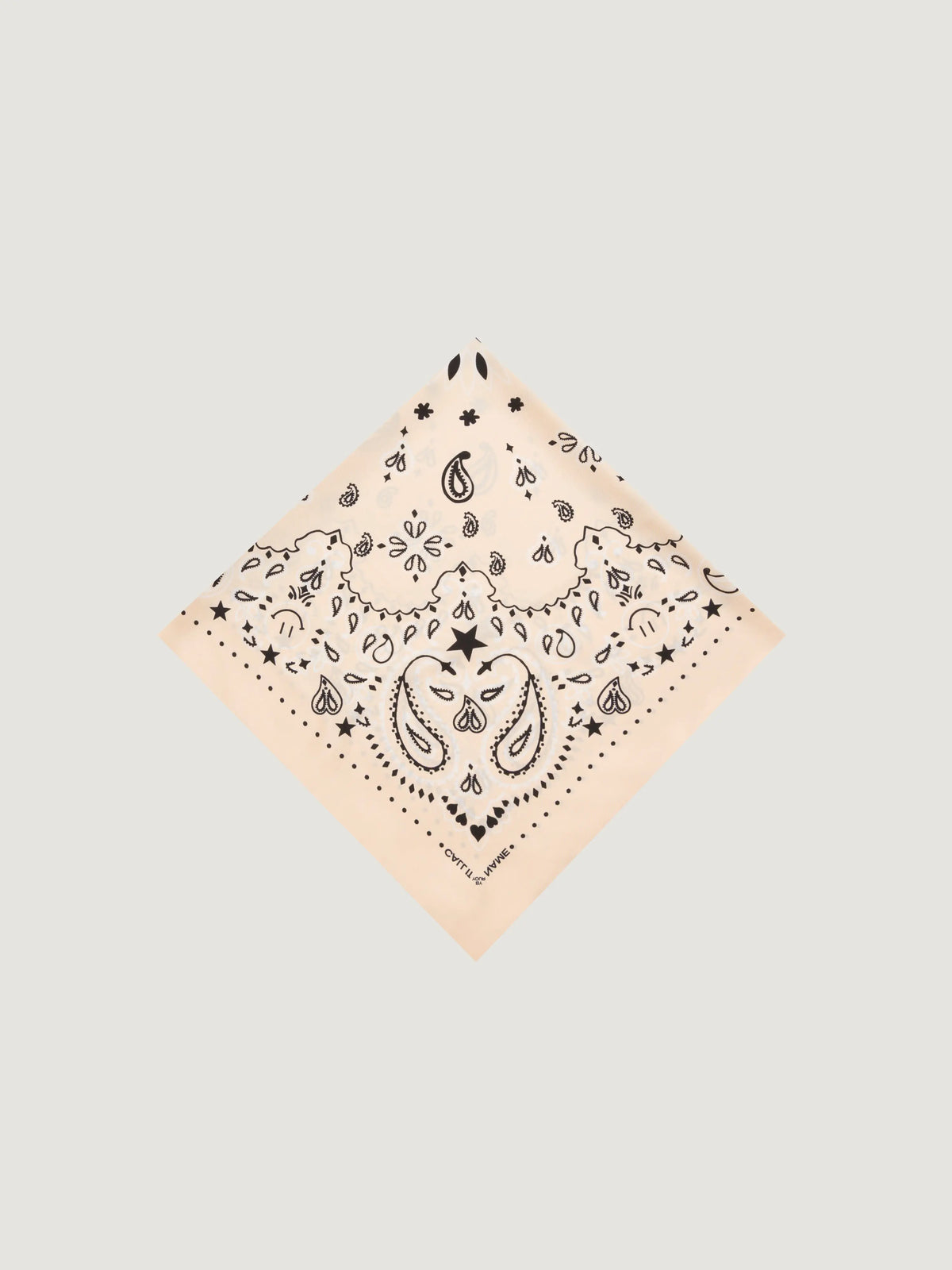 Silk Bandana - STAR - ECRU - Small Size