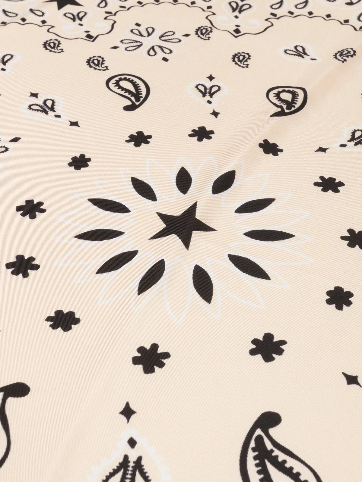Silk Bandana - STAR - ECRU - Small Size