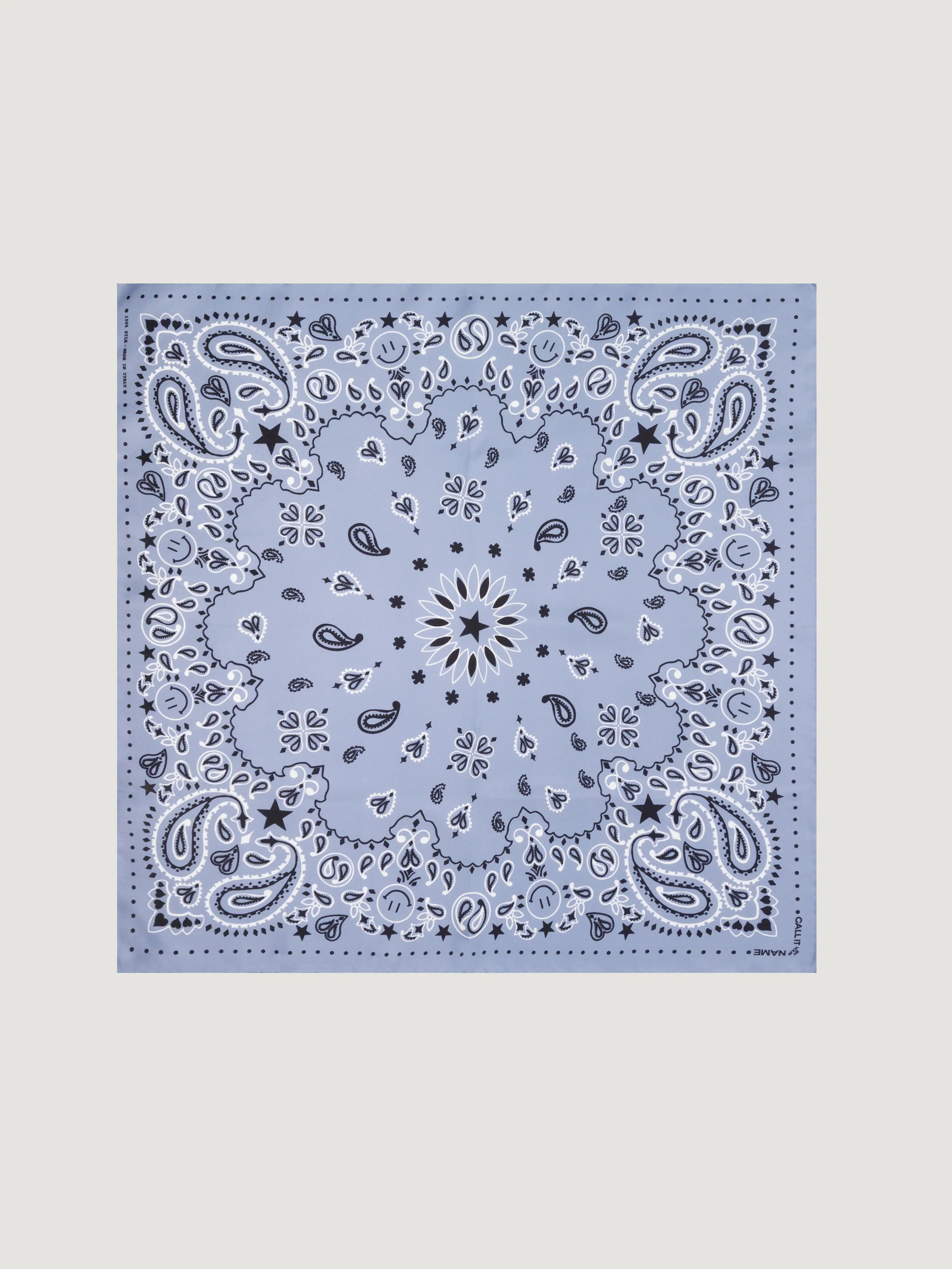 Silk Bandana - STAR - CHAMBRAY - Small Size