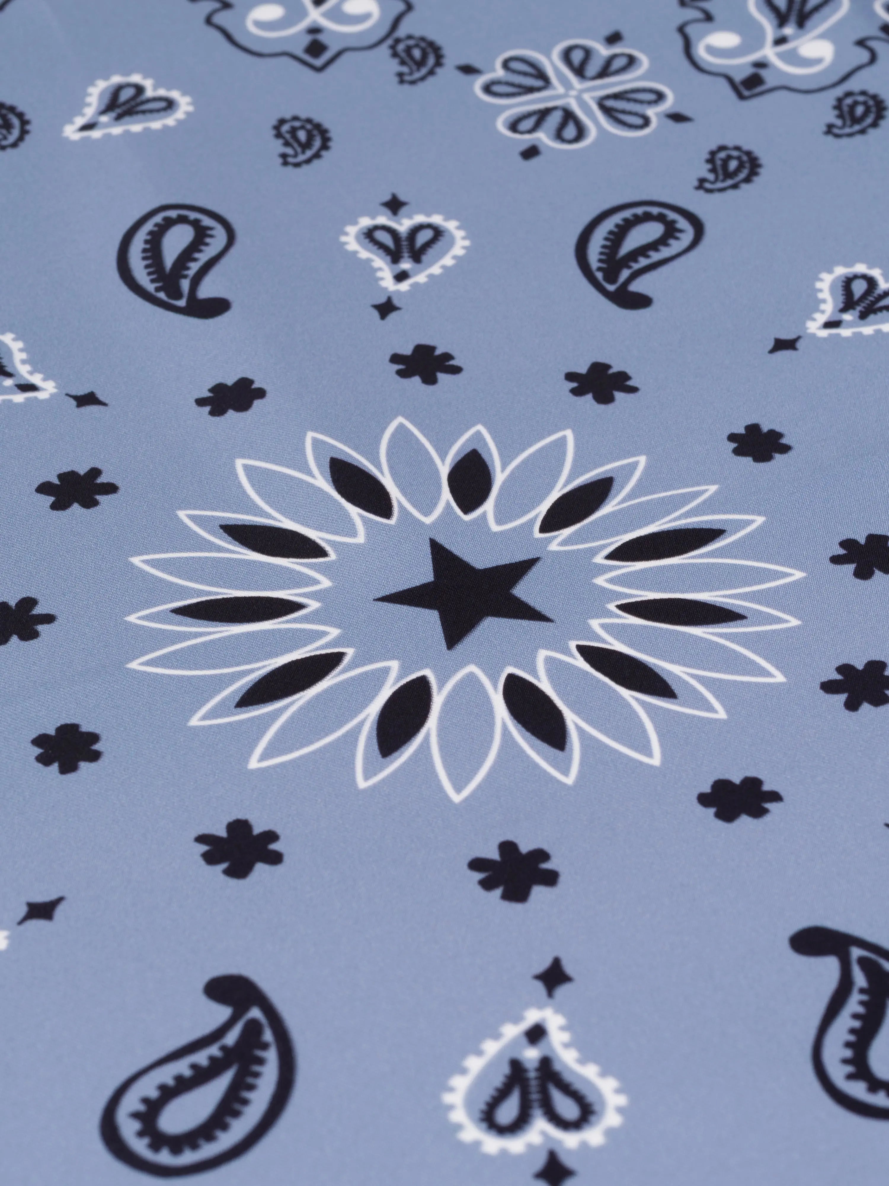 Silk Bandana - STAR - CHAMBRAY - Small Size