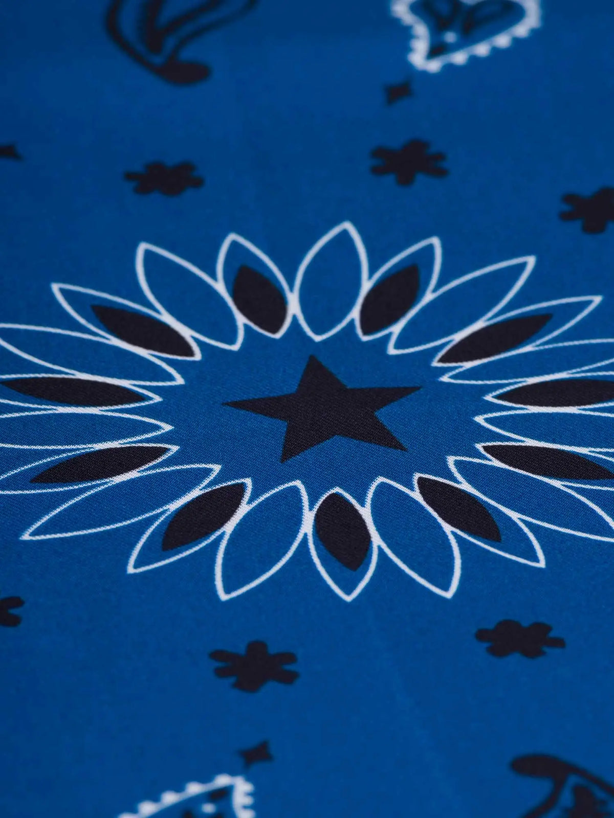Bandana en soie - STAR - PÉTROLE - Petit Modèle