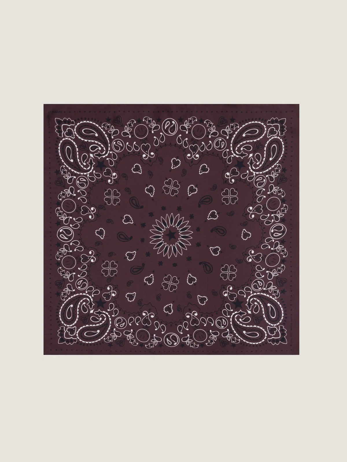 Bandana en soie - STAR - COFFEE - Petit Modèle