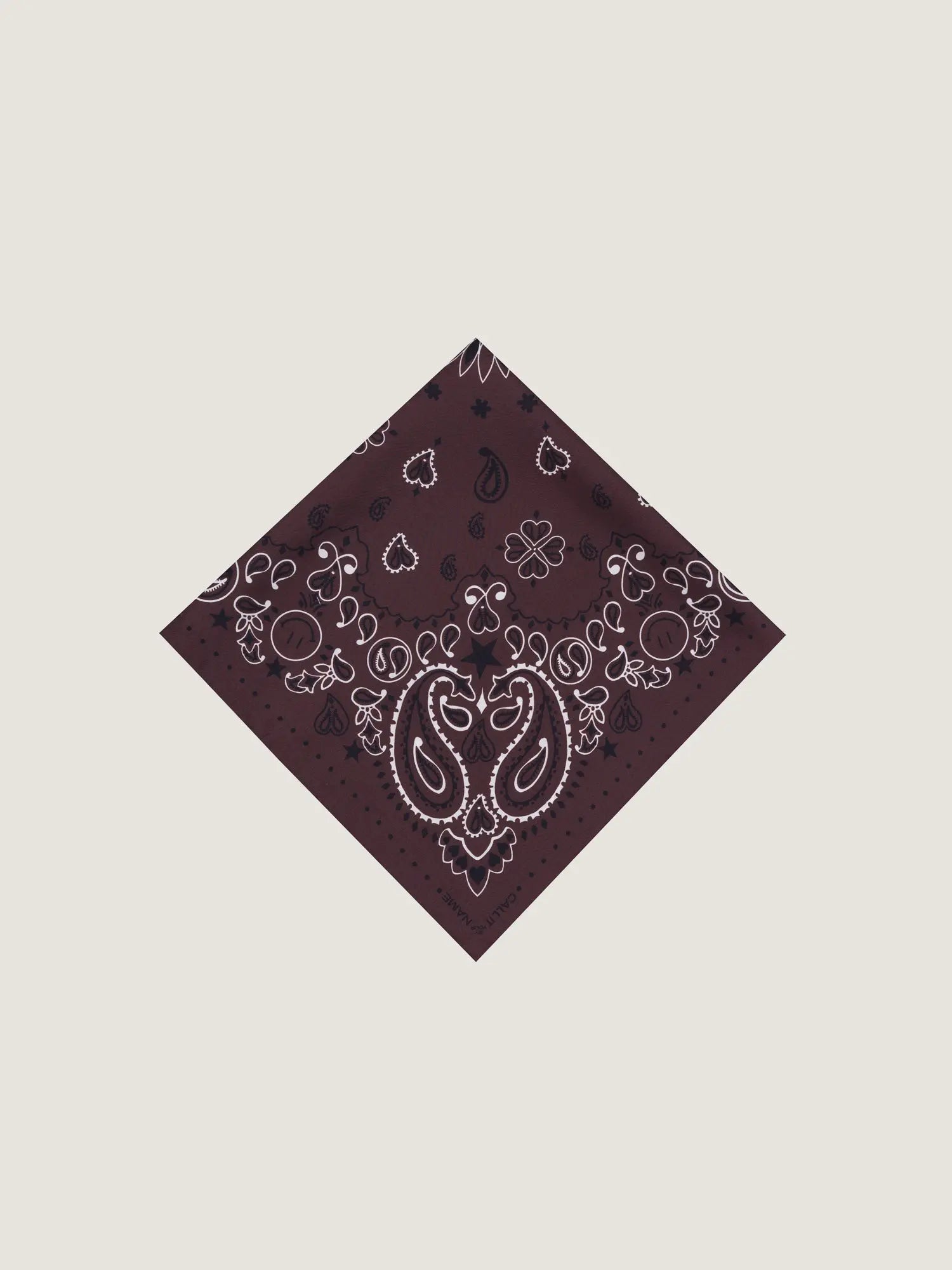 Bandana en soie - STAR - COFFEE - Petit Modèle
