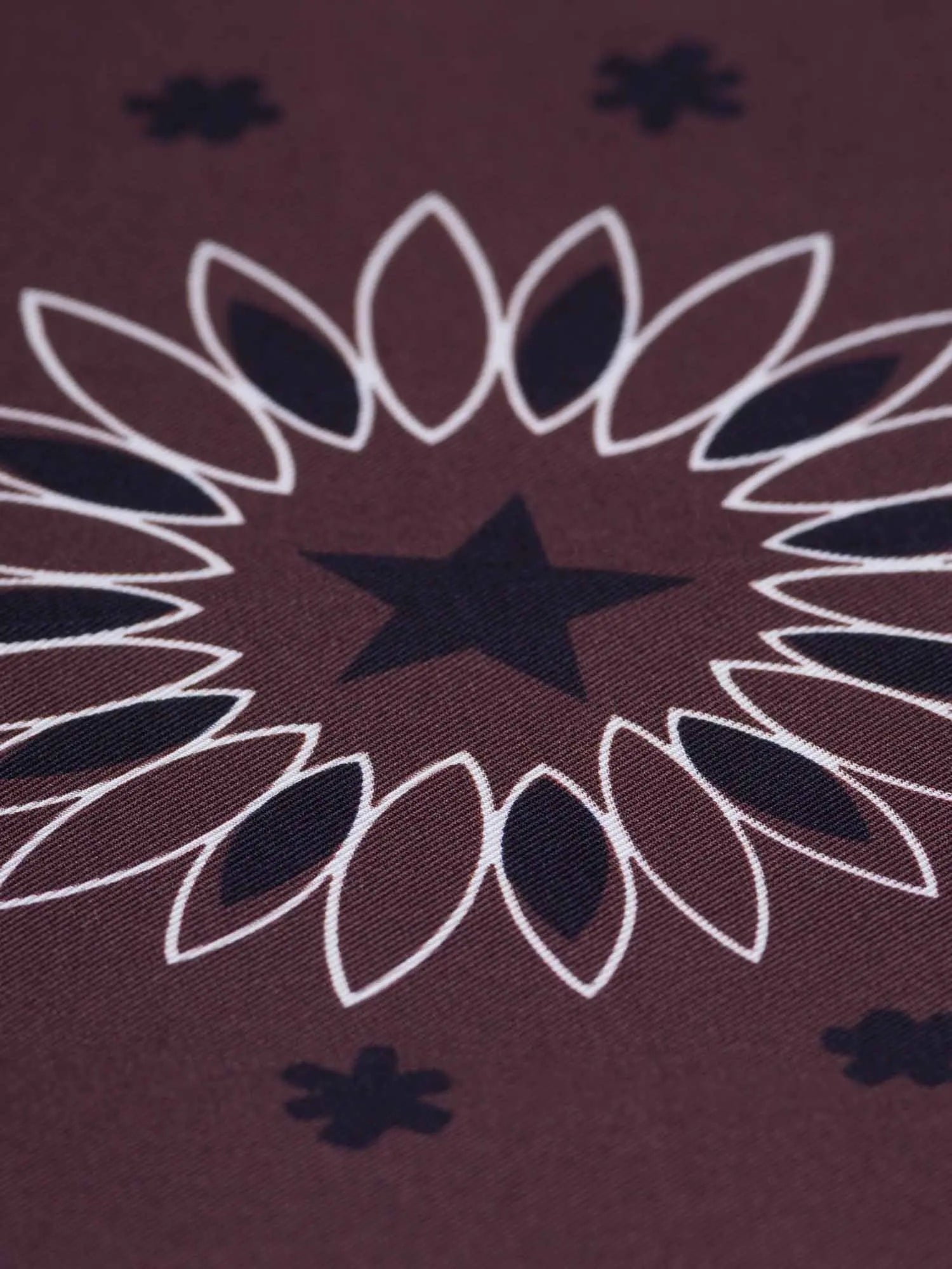 Bandana en soie - STAR - COFFEE - Petit Modèle