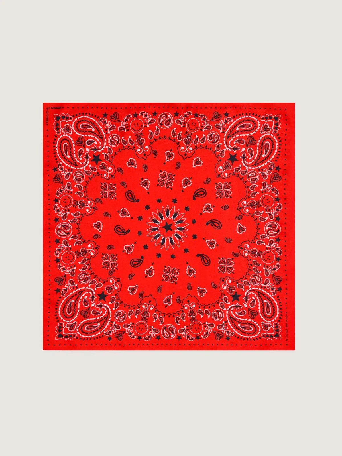 Bandana en soie - STAR - ORANGE SANGUINE - Petit Modèle