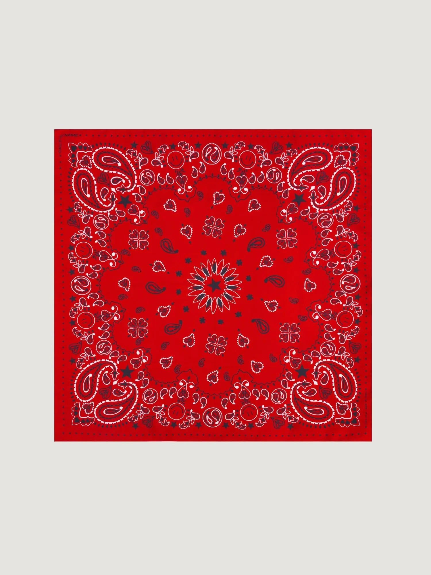 Bandana en soie - STAR - ROUGE - Petit Modèle