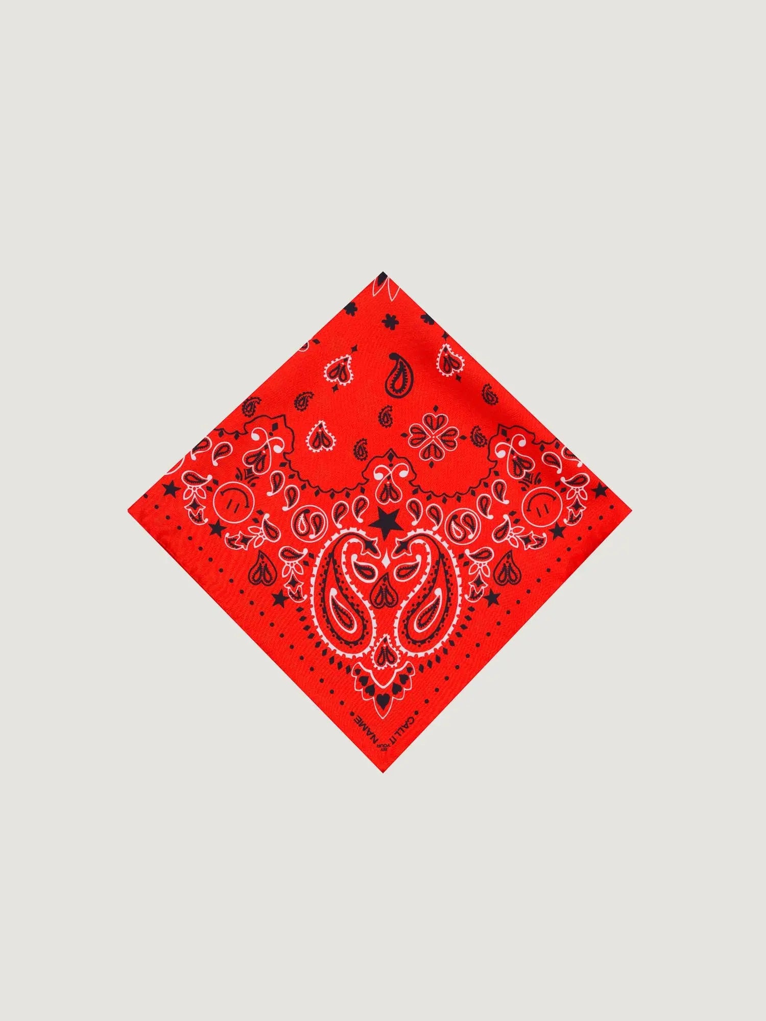 Bandana en soie - STAR - ORANGE SANGUINE - Petit Modèle