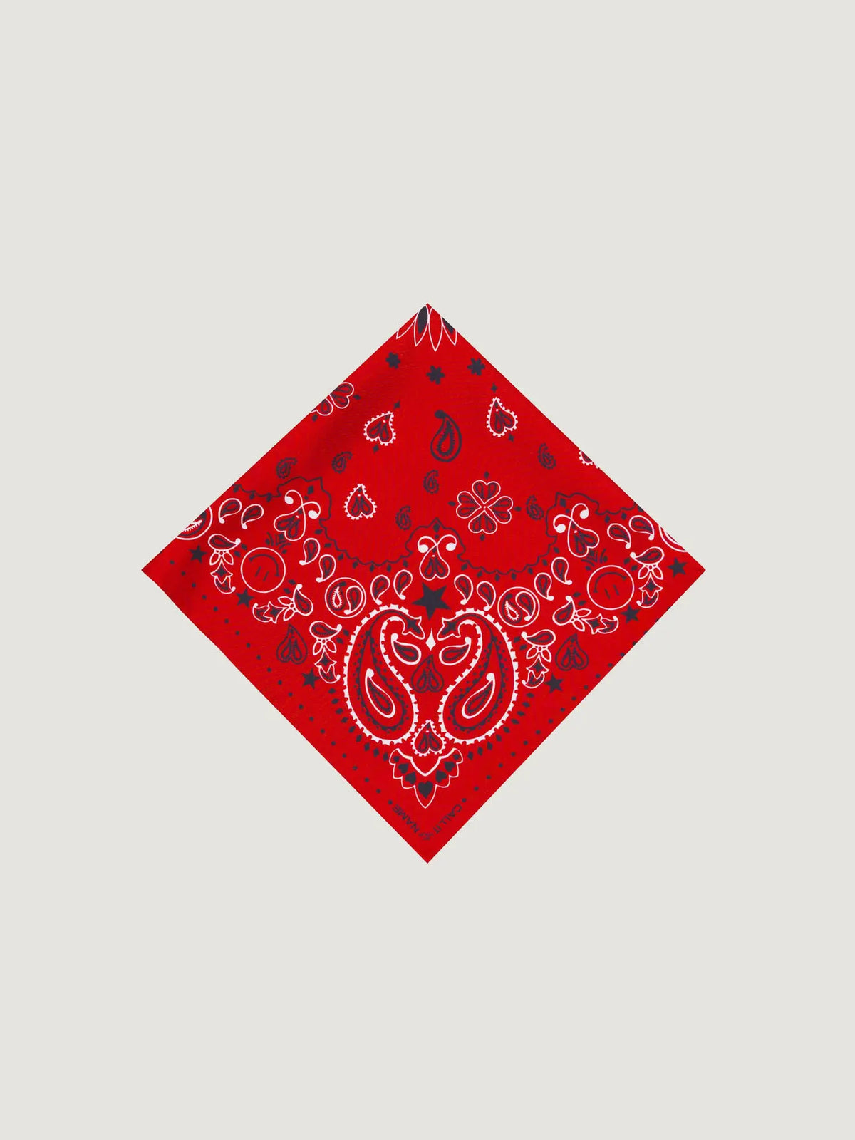 Bandana en soie - STAR - ROUGE - Petit Modèle