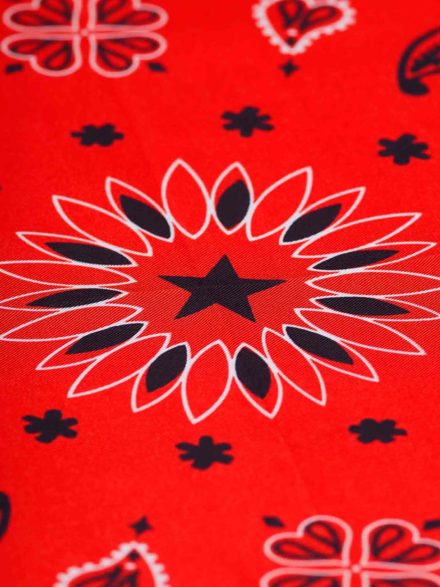 Bandana en soie - STAR - ORANGE SANGUINE - Petit Modèle