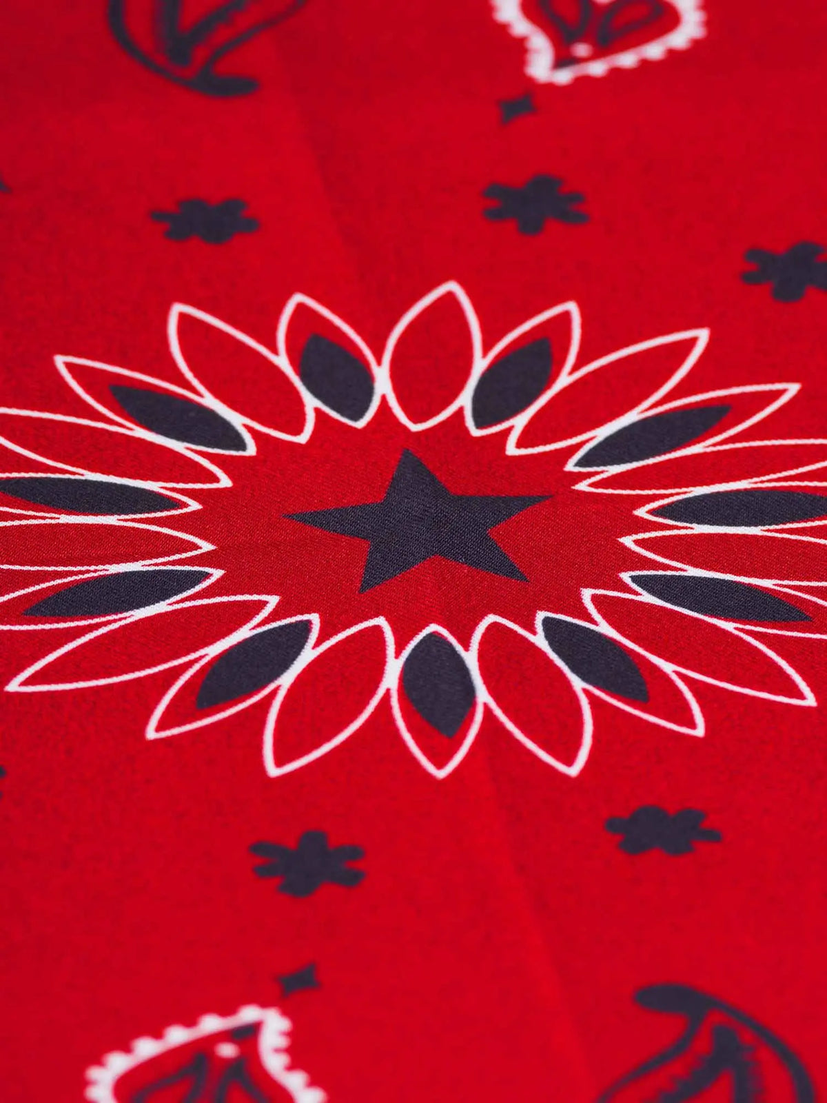 Bandana en soie - STAR - ROUGE - Petit Modèle