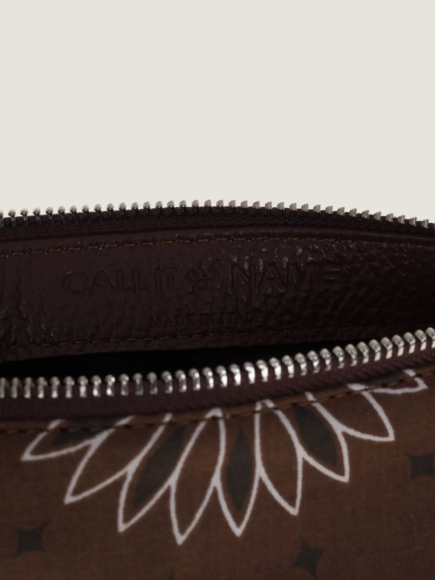 Mini Moon leather bag - All Brown
