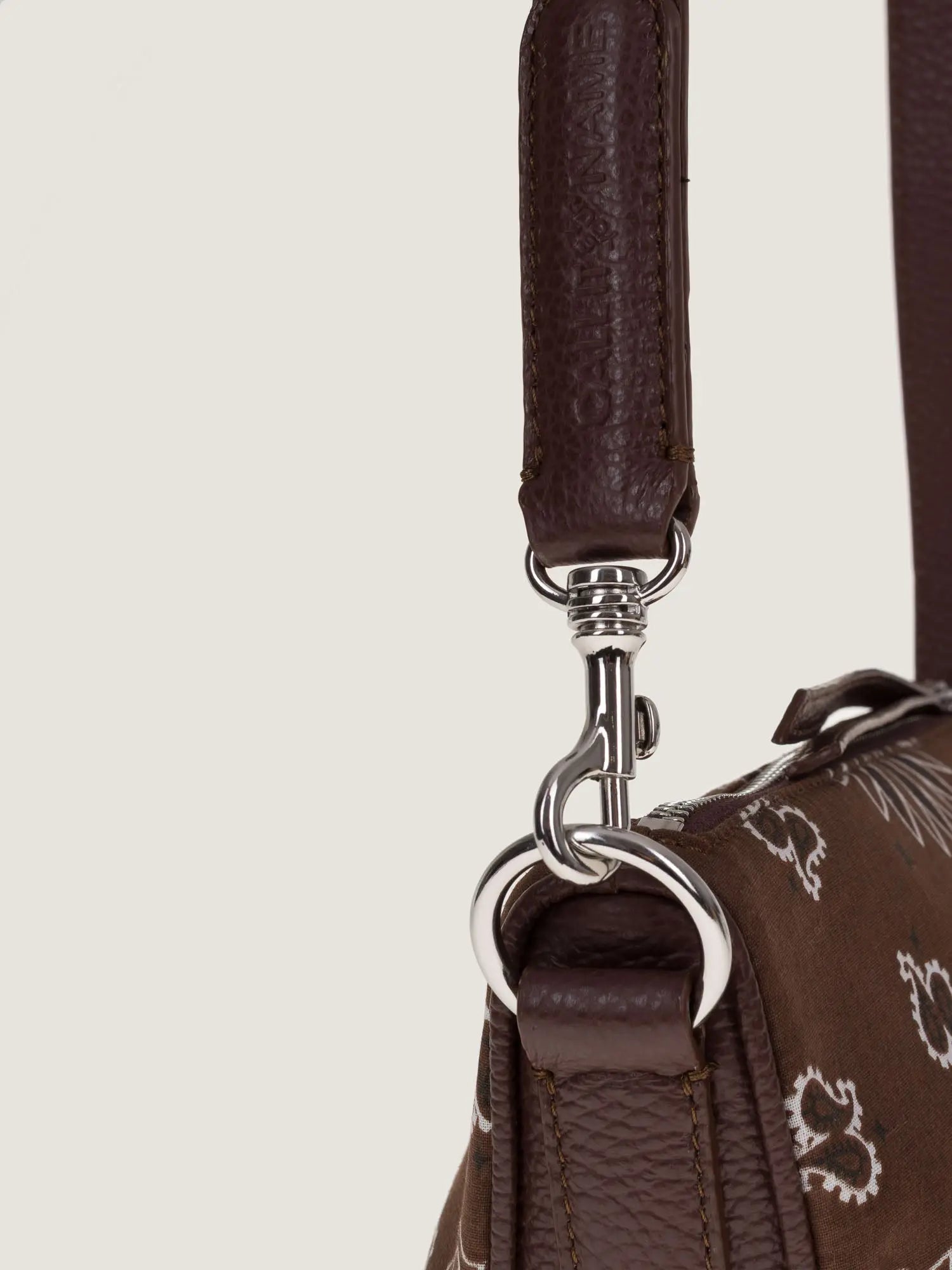 Mini Moon leather bag - All Brown