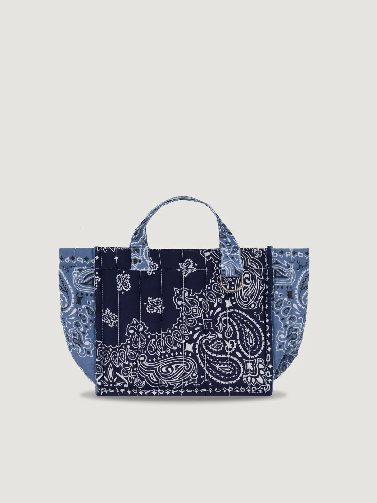 Mini Quilted cabas tote - HEART - Navy / Chambray