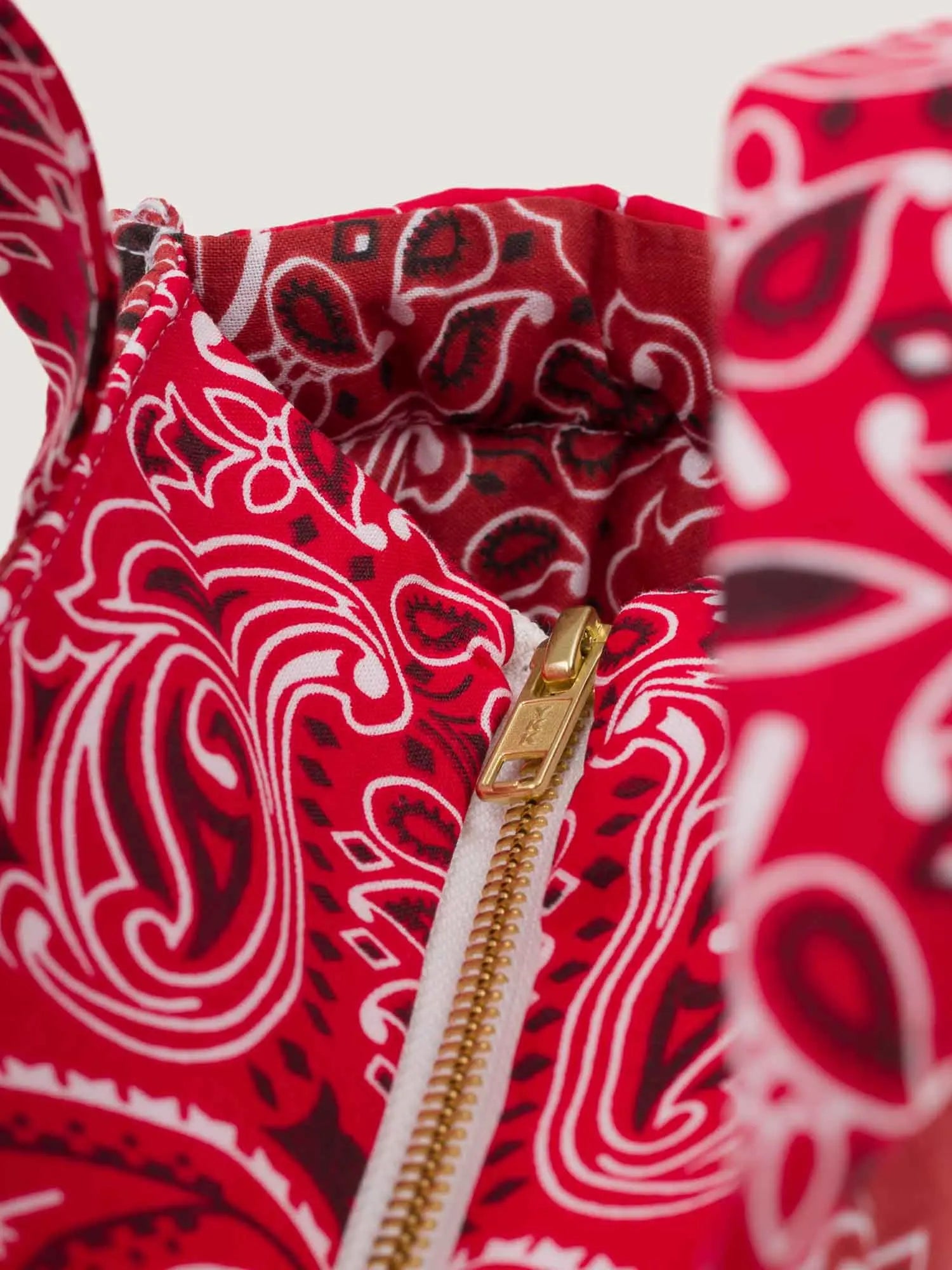 Mini Quilted cabas tote - HEART - Vintage Red / Real Red