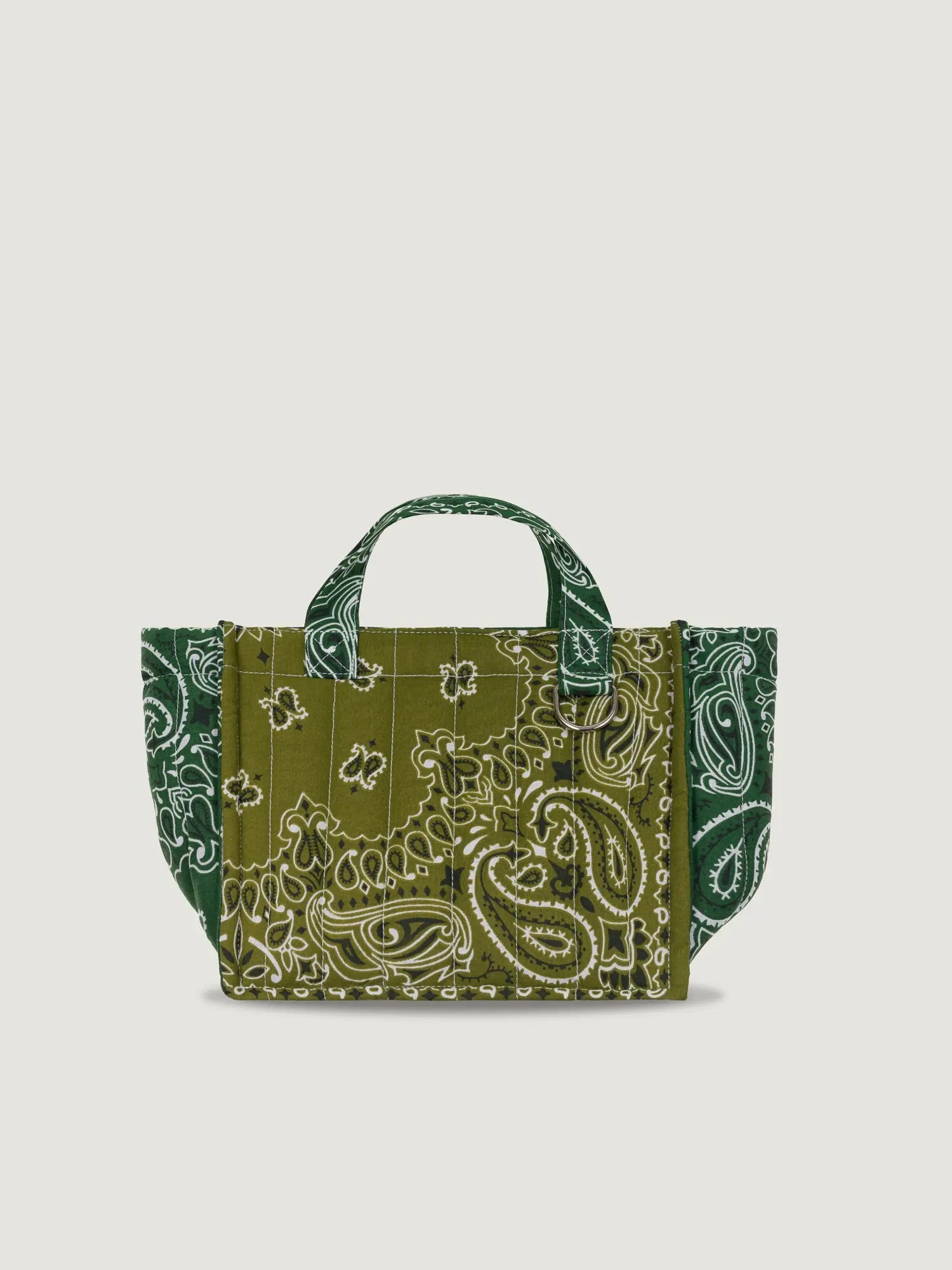 Mini Quilted cabas tote - CLOVER - Bonze / Week-End Green