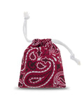 Hand-embroidered Lavender Sachet - HAPPY FACE - Flashing Pink / Burgundy