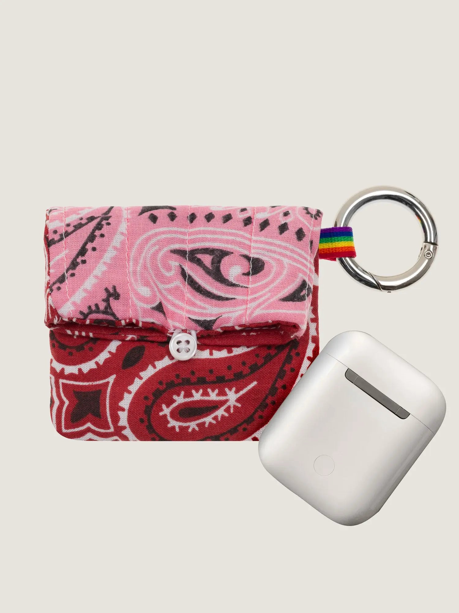 Airpods Case - Pale Pink / Vintage Red