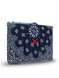 Quilted Laptop Sleeve - HEART - Navy / Petrol