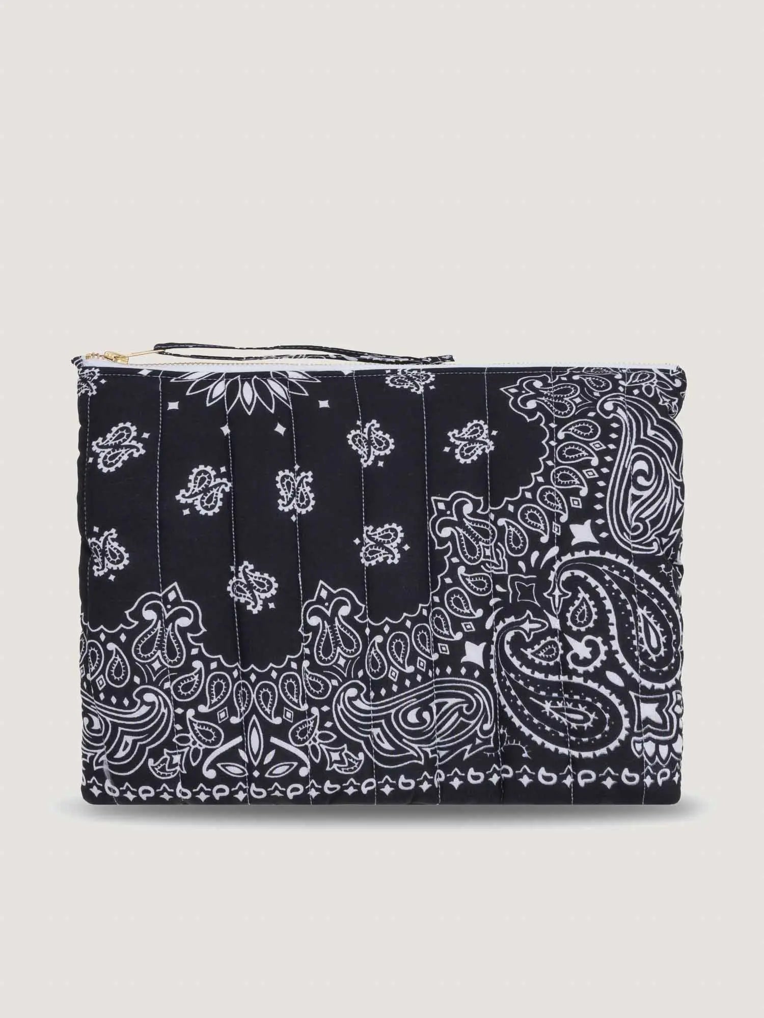Pochette Zippée Matelassée - COEUR - All Black