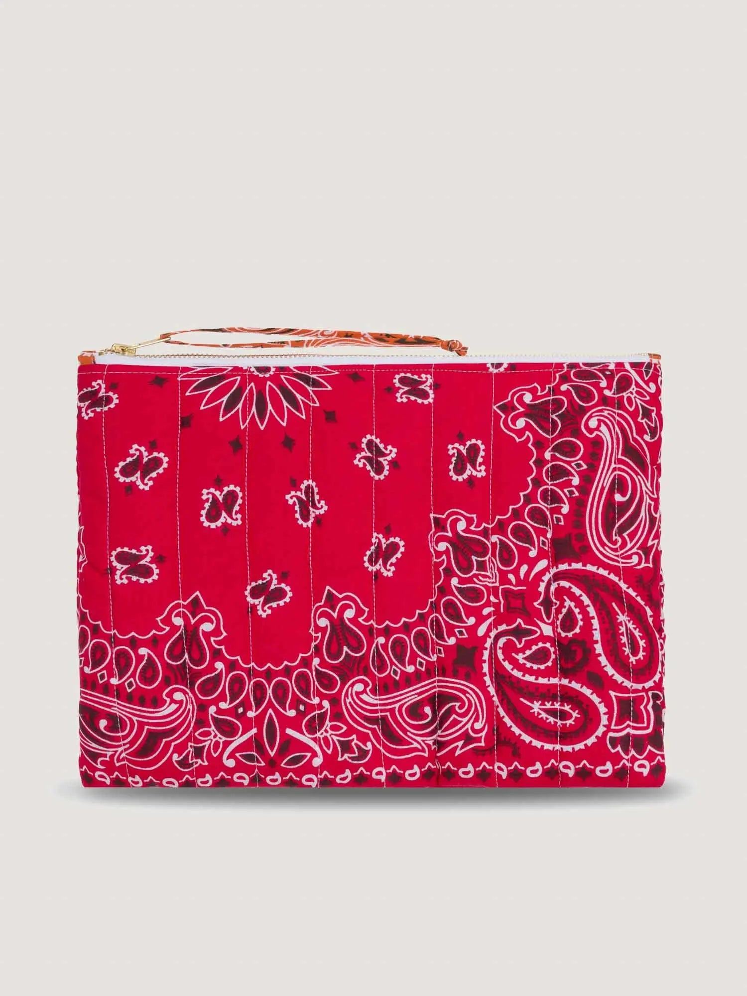 Pochette Zippée Matelassée - COEUR - Real Red / Burnt Orange