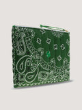 Zipped Quilted Pouch - CLOVER - Week-End Green / Grass Green