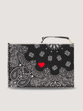 Pochette Zippée - COEUR - All Black