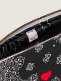 Pochette Zippée - COEUR - All Black