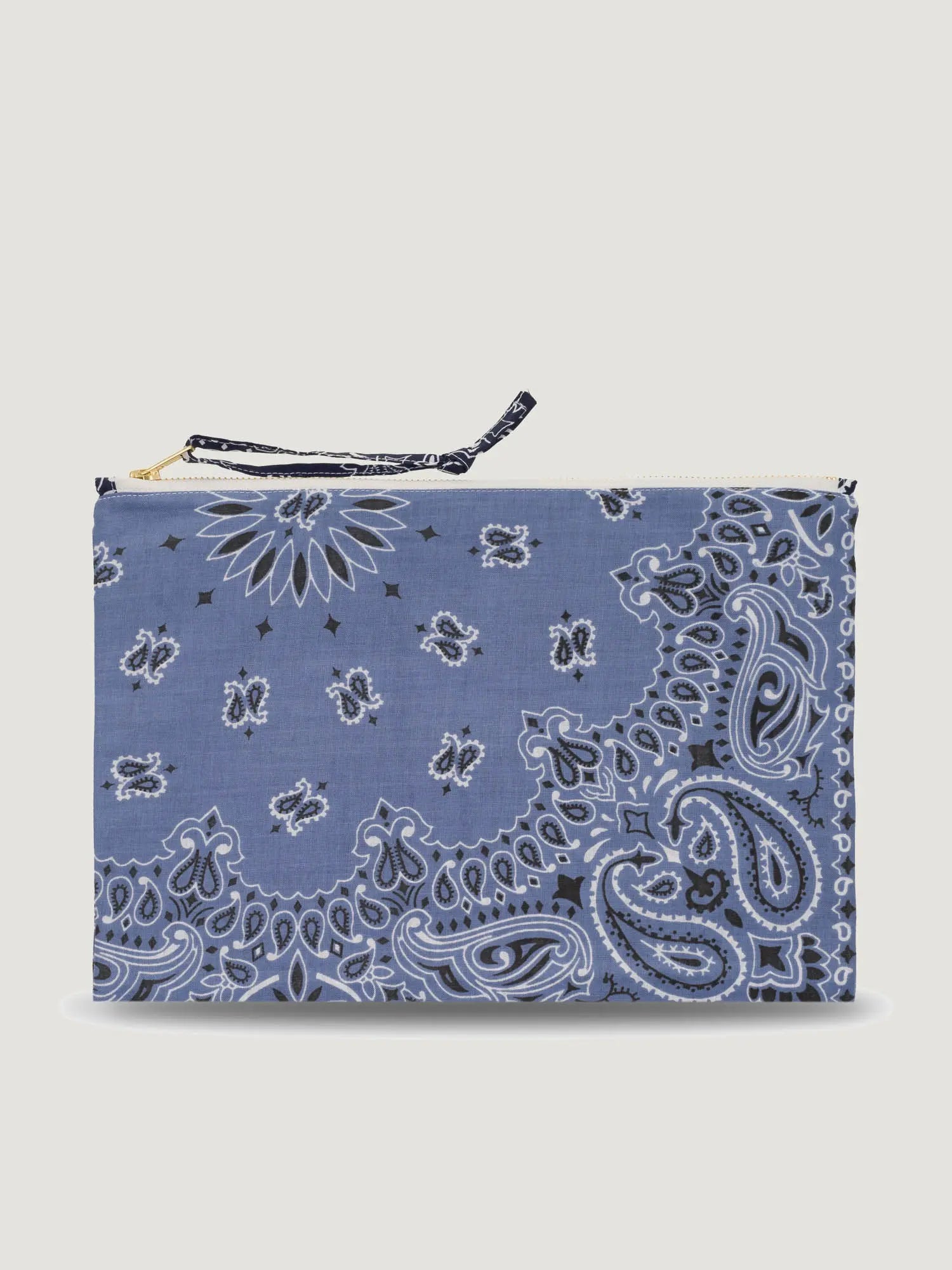 Pochette Zippée - COEUR - Chambray / Navy