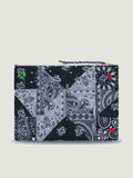 Pochette Zippée Matelassée - PATCHWORK - Dark Grey / Colorblock