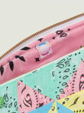 Zipped Quilted Pouch - PATCHWORK - Mint / Colorblock